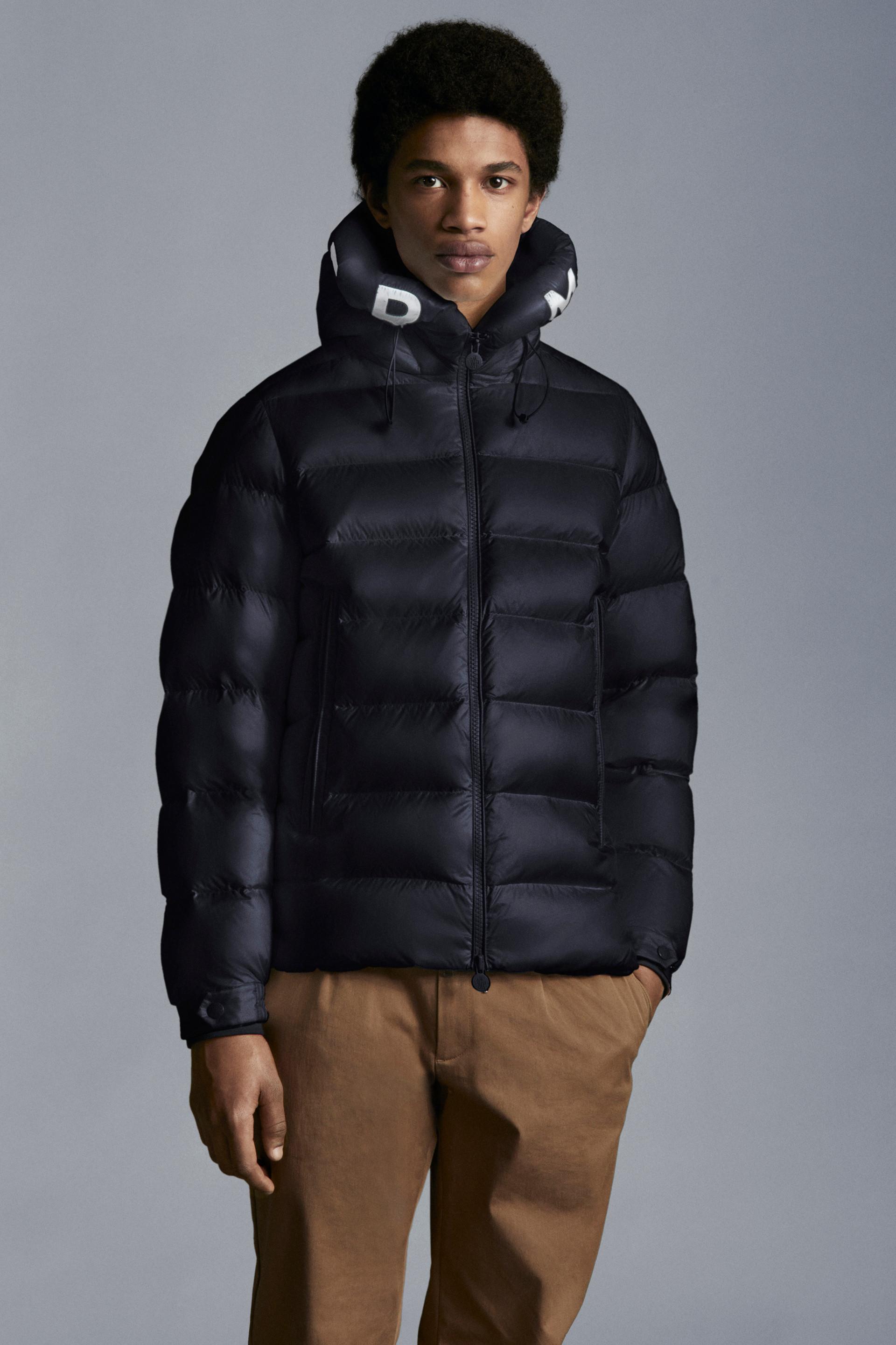 Moncler Salzman Short Down Jacket in Blue for Men | Lyst