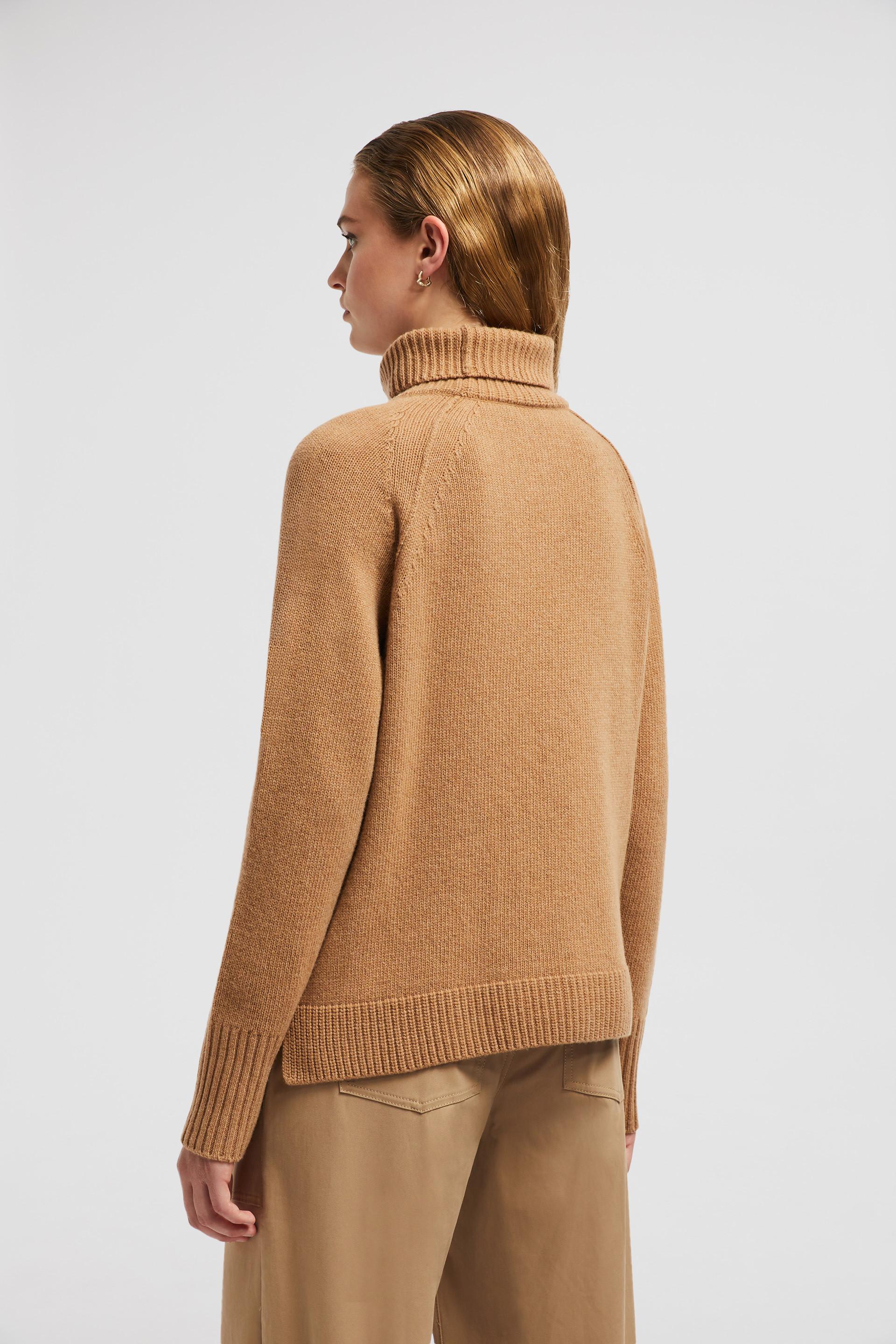 Moncler Cashmere Wool Polo Neck Jumper in Brown Lyst