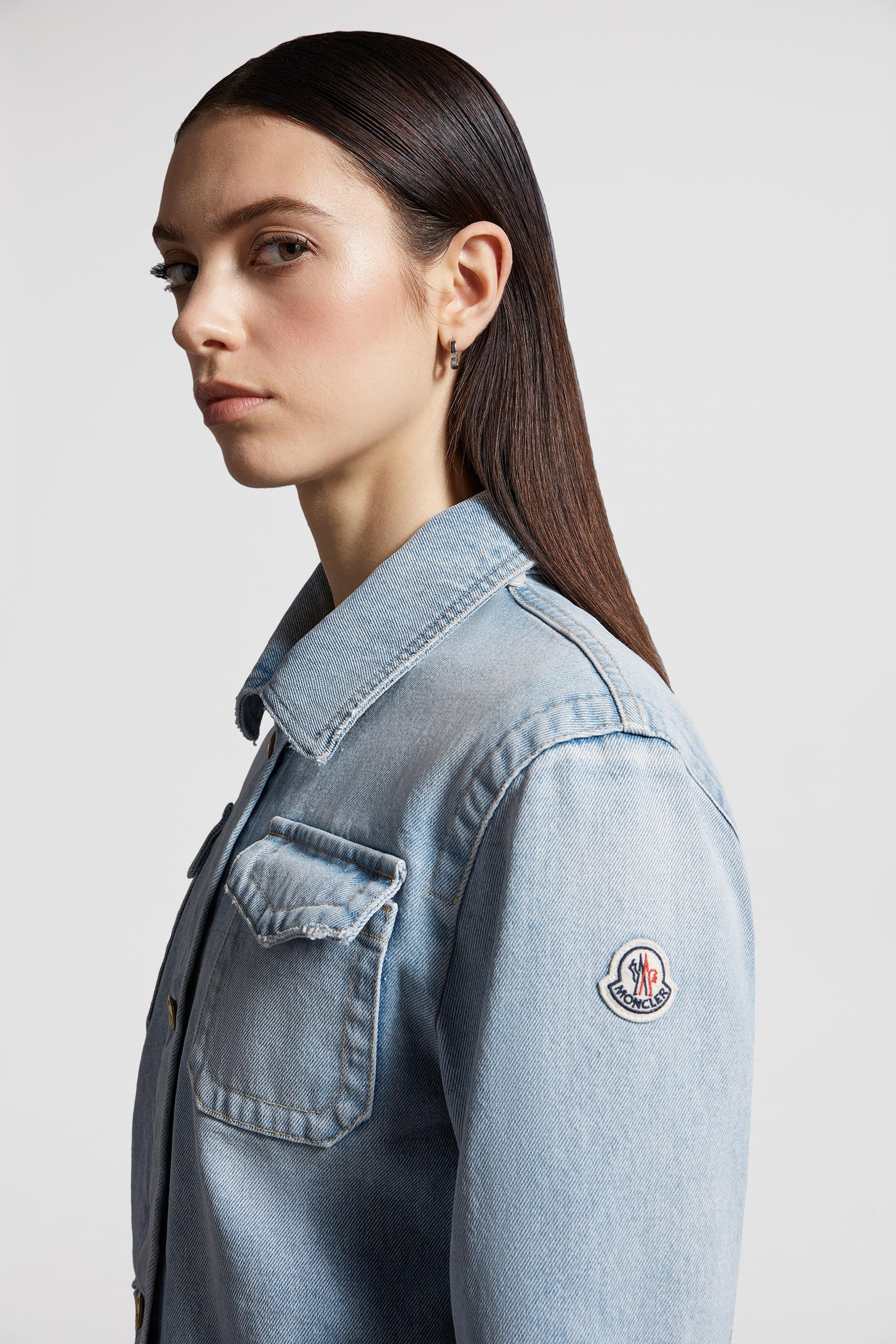Moncler Melissa Denim Jacket in Blue | Lyst UK