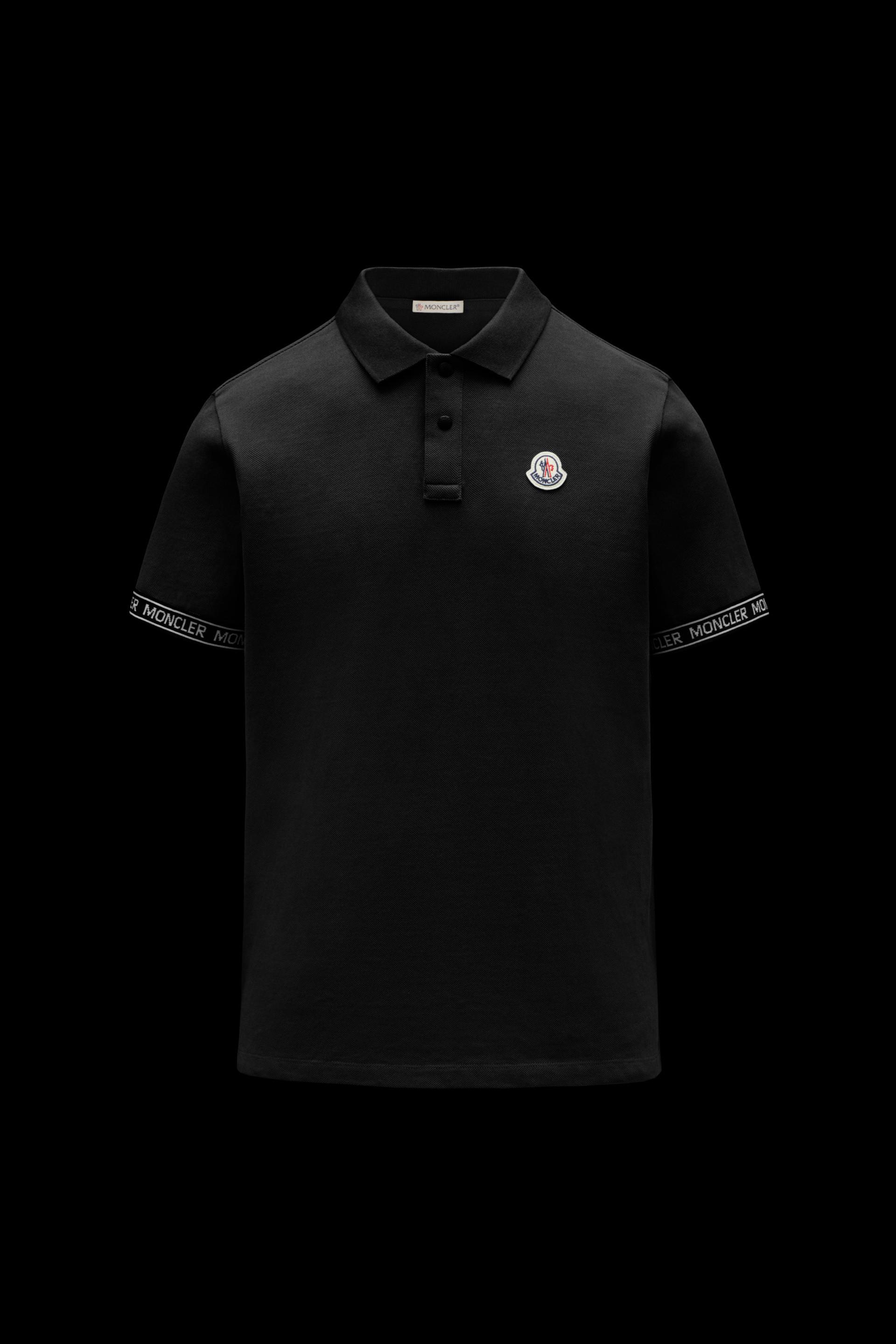 Moncler Polo Shirt With Lettering in Black for Men | Lyst