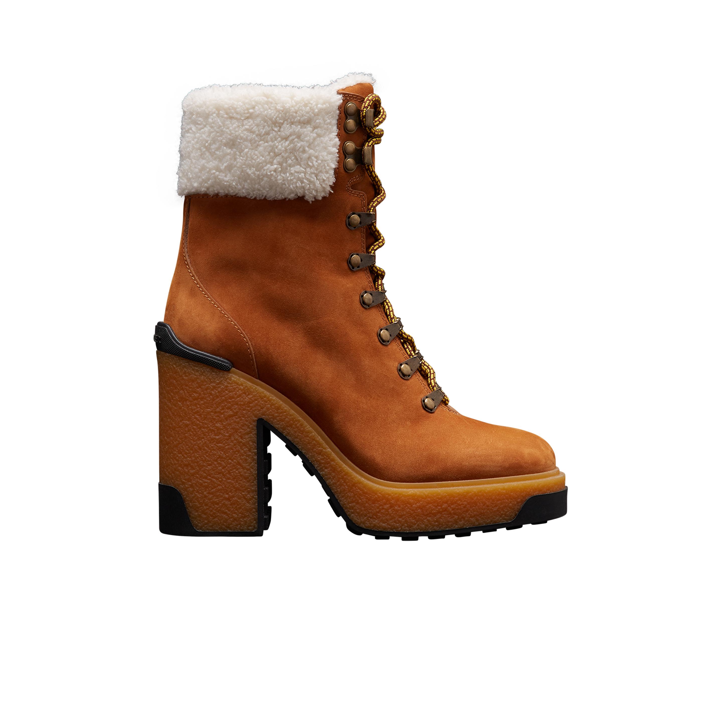Moncler Claudia Ankle Boots in Brown | Lyst