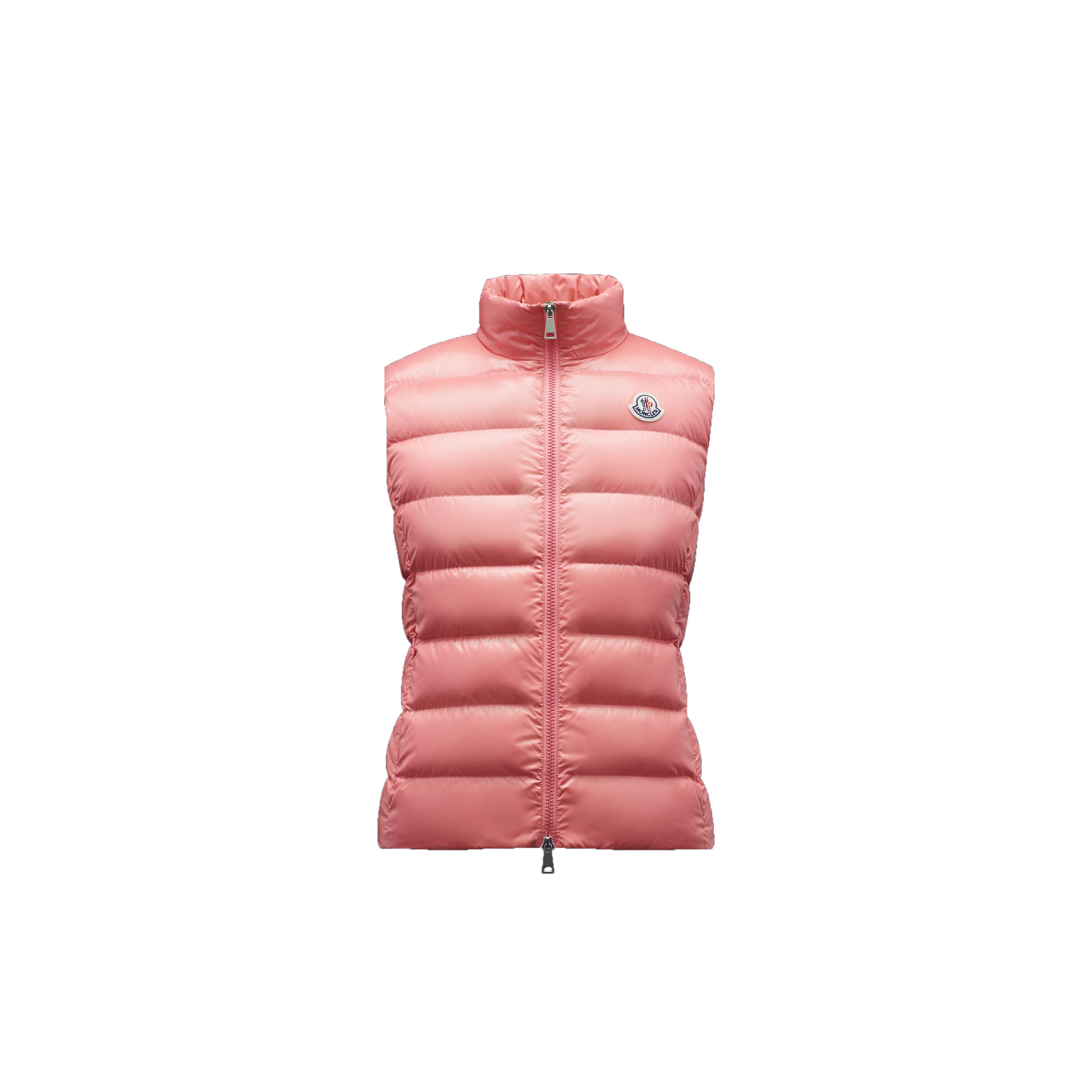 Moncler Ghany Quilted Shiny Vest in Pink | Lyst