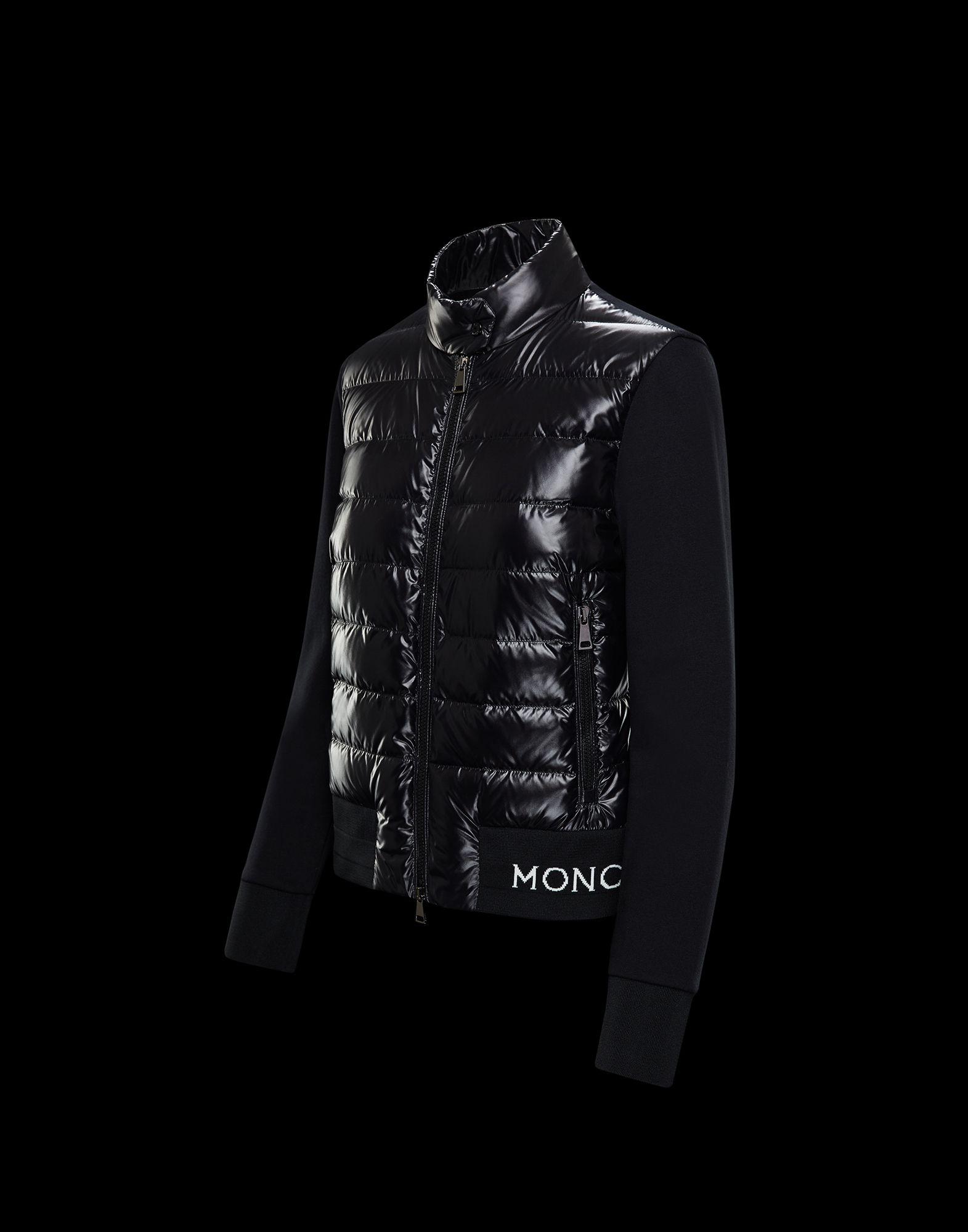 Moncler Synthetic Lined Sweatshirt in Black - Lyst