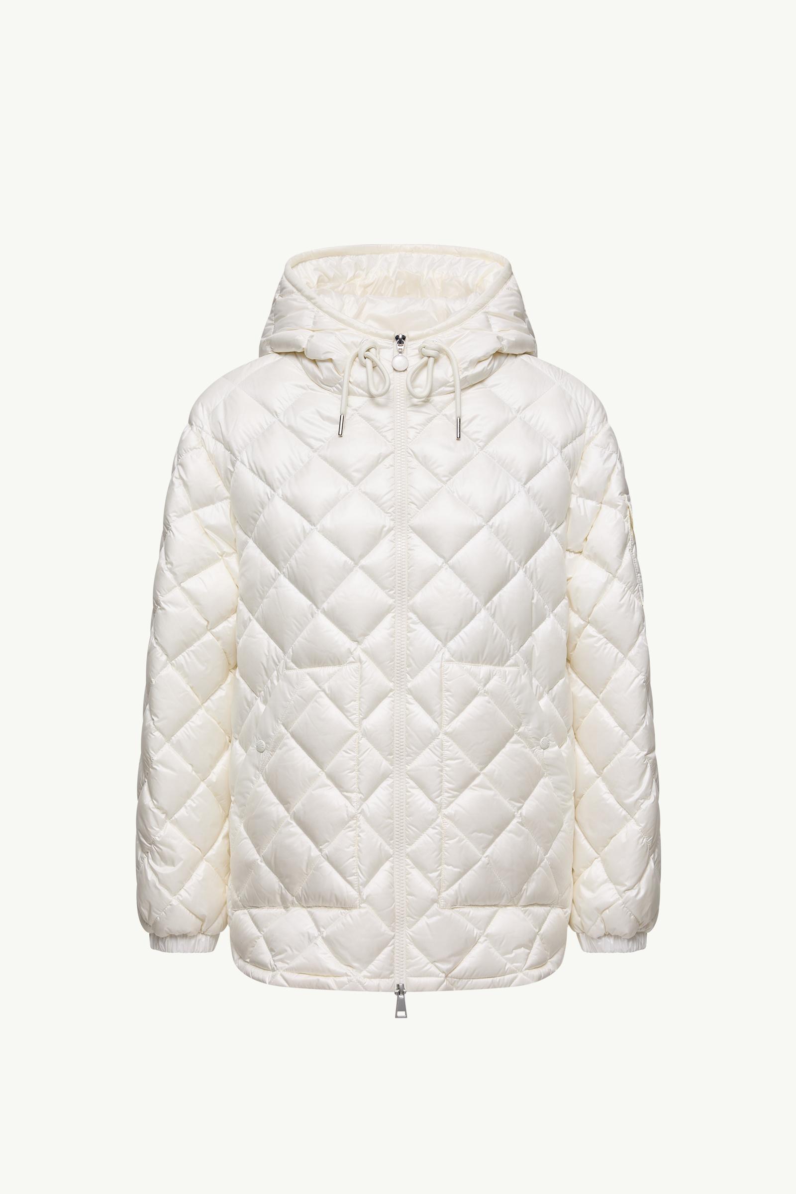 ダウンジャケット・コート Moncler White Quilted Jacket In Nylon Moncler Quilted Nylon Zip-Up Cardigan | Neiman Marcus