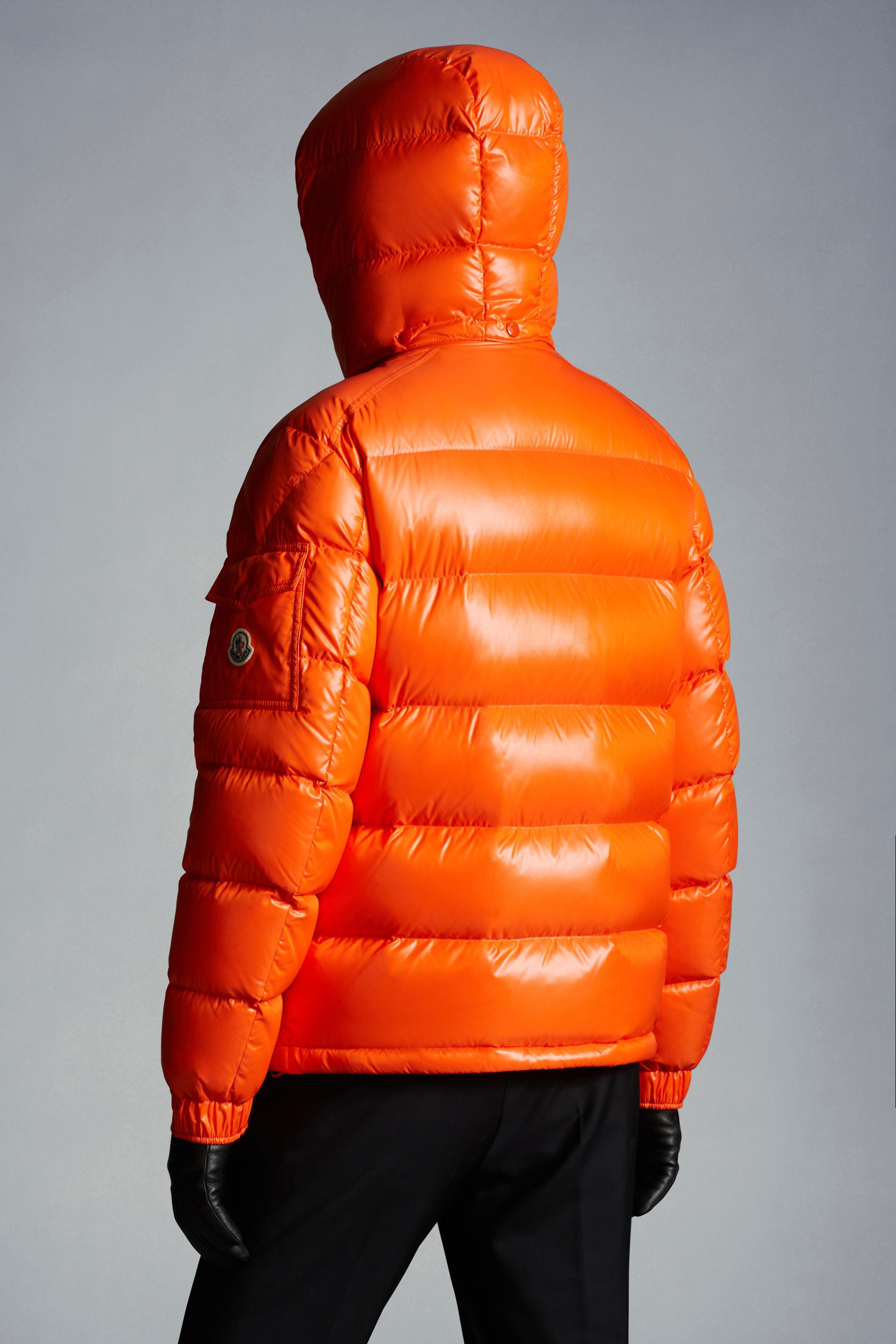 Moncler Maya Short Down Jacket in Orange for Men | Lyst