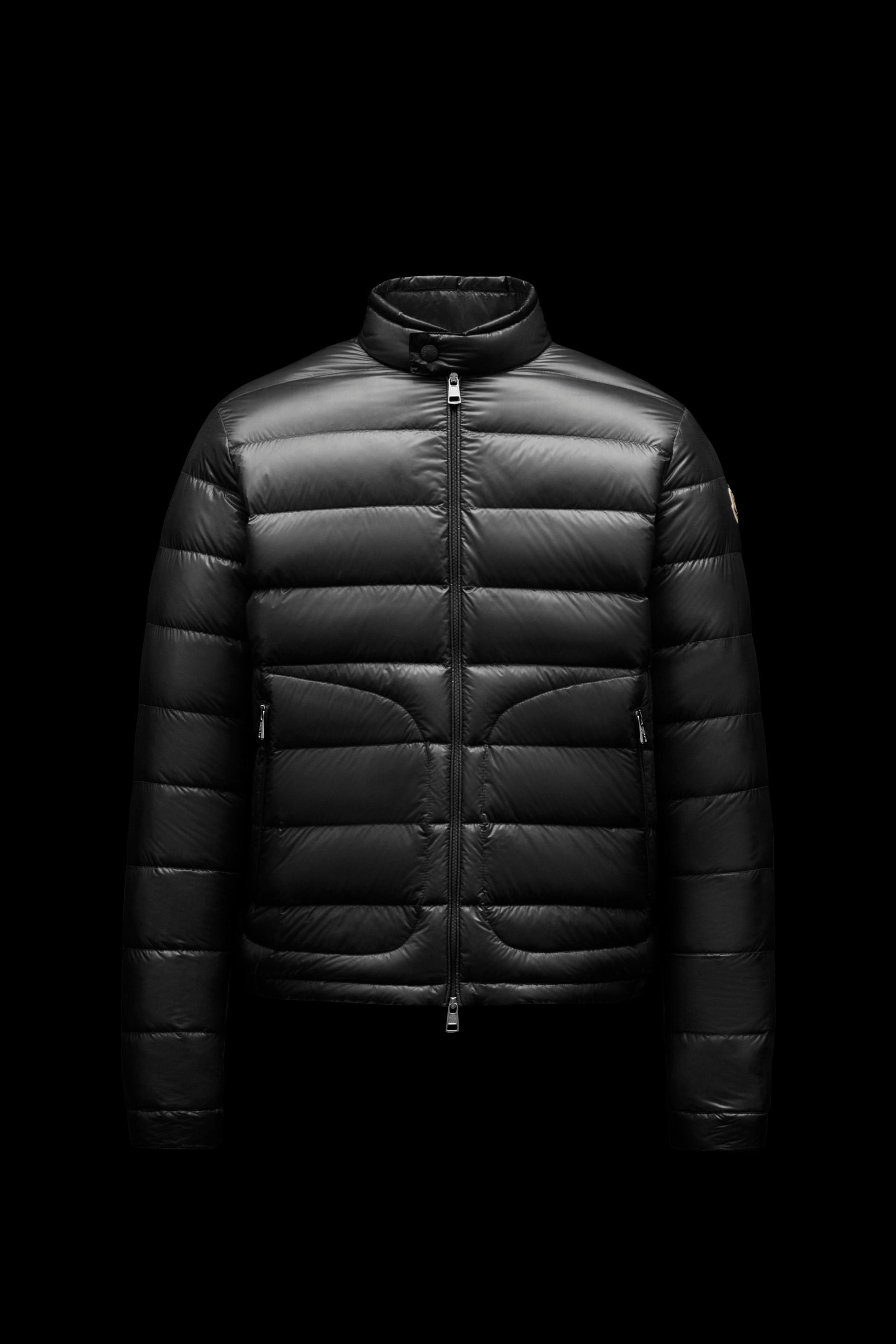 Moncler Acorus Short Down Jacket in Black for Men | Lyst