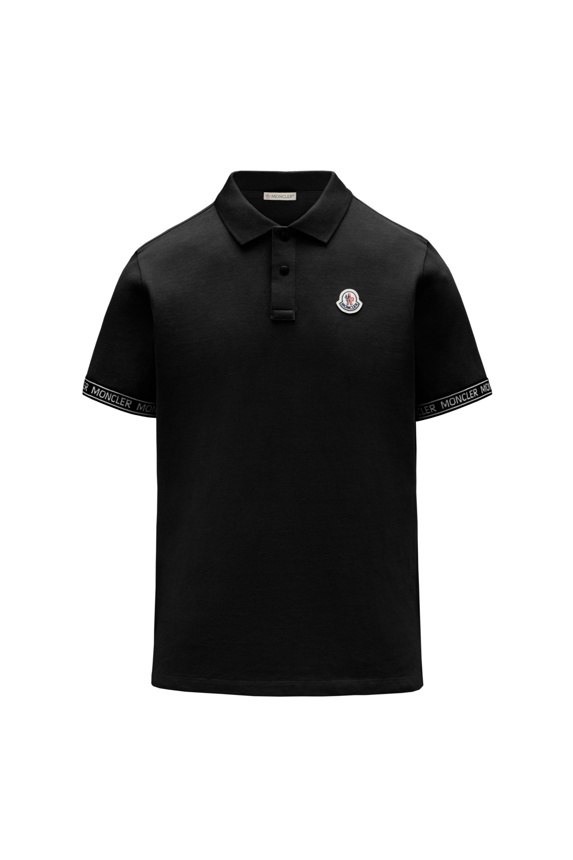 Lyrical fup skade Moncler Polo Shirt With Lettering in Black for Men | Lyst