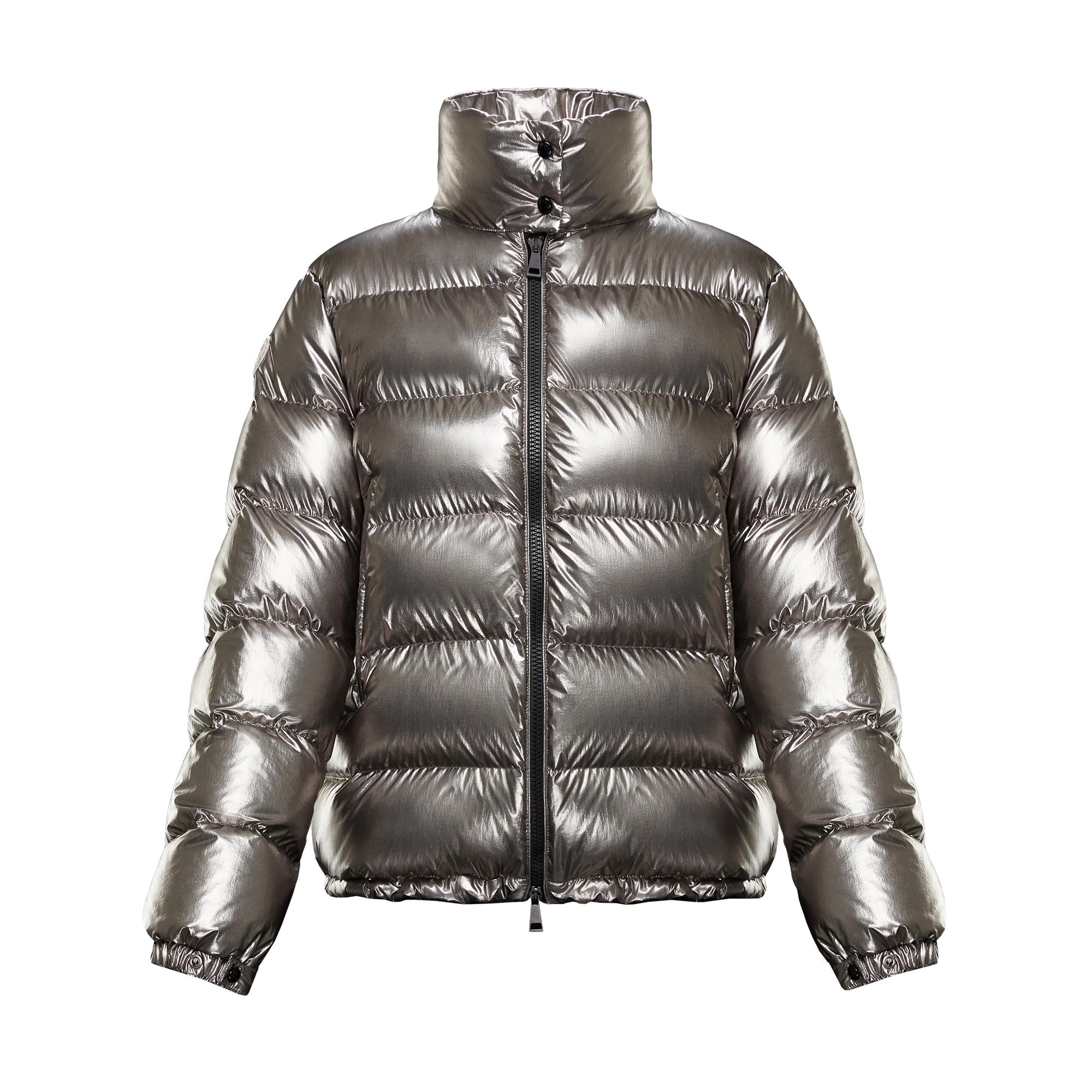 Moncler Synthetic Quilted Metallic Down Jacket in Grey (Gray) Save 30