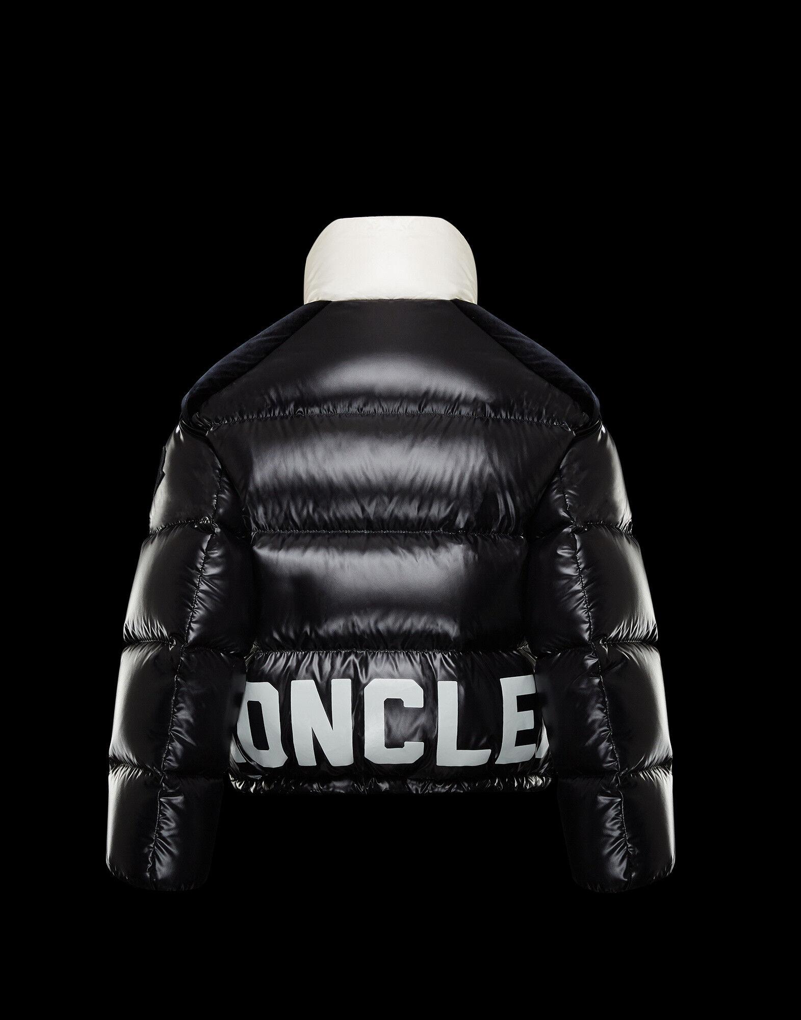 Moncler Chouelle Logo Lacque Down Puffer Coat In Black Lyst