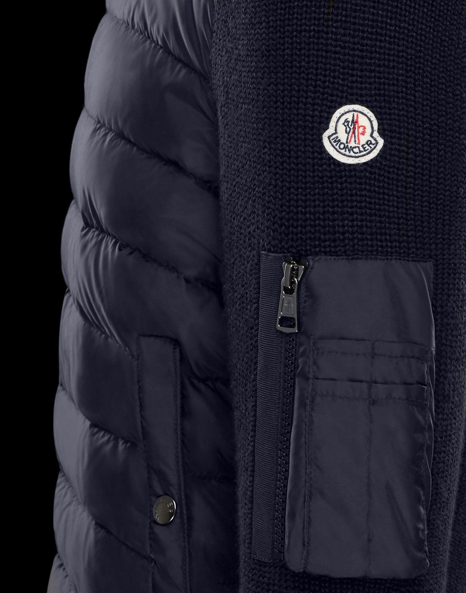 Moncler Synthetic Lined Sweater in Blue for Men - Lyst
