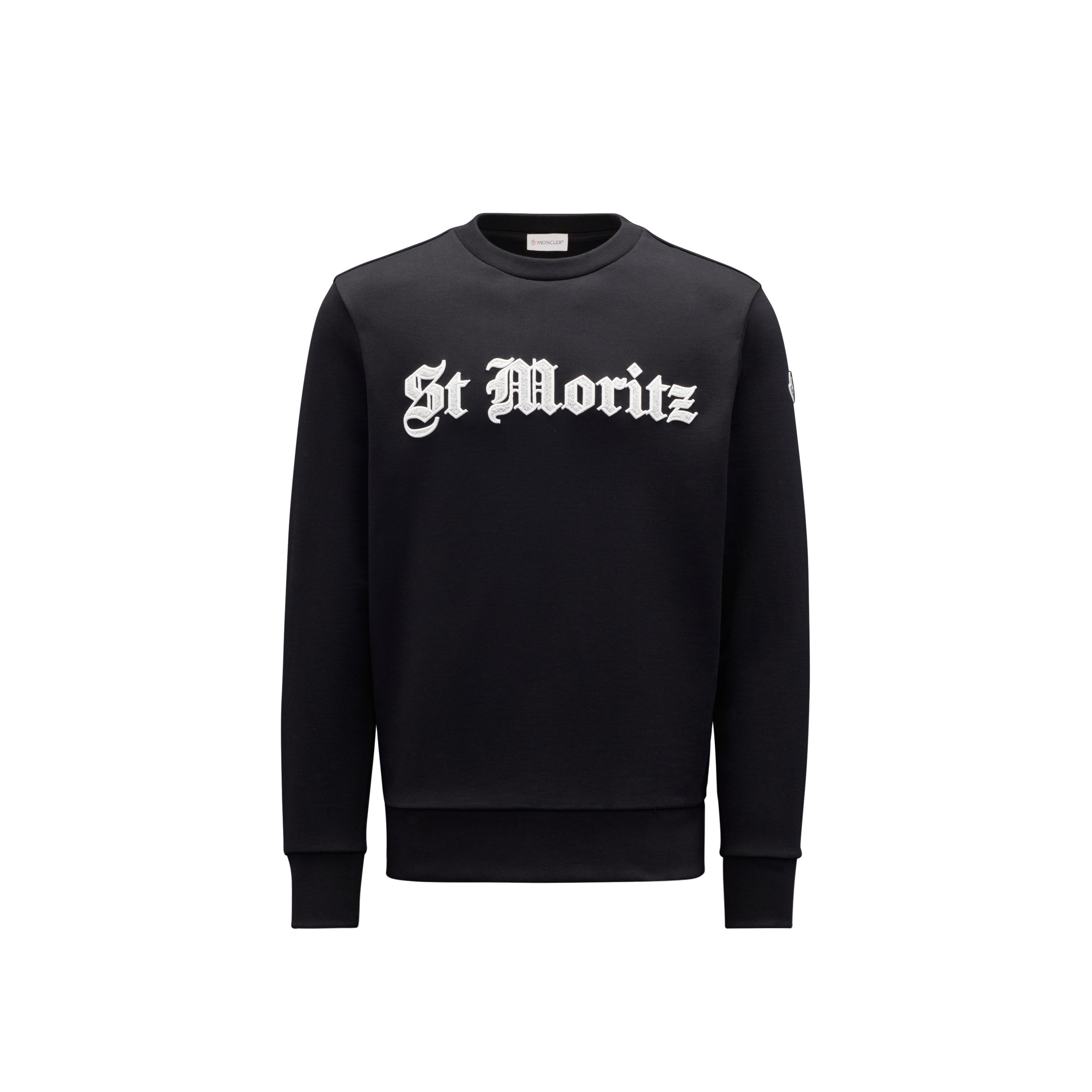 Moncler Embroidered Logo Sweatshirt White