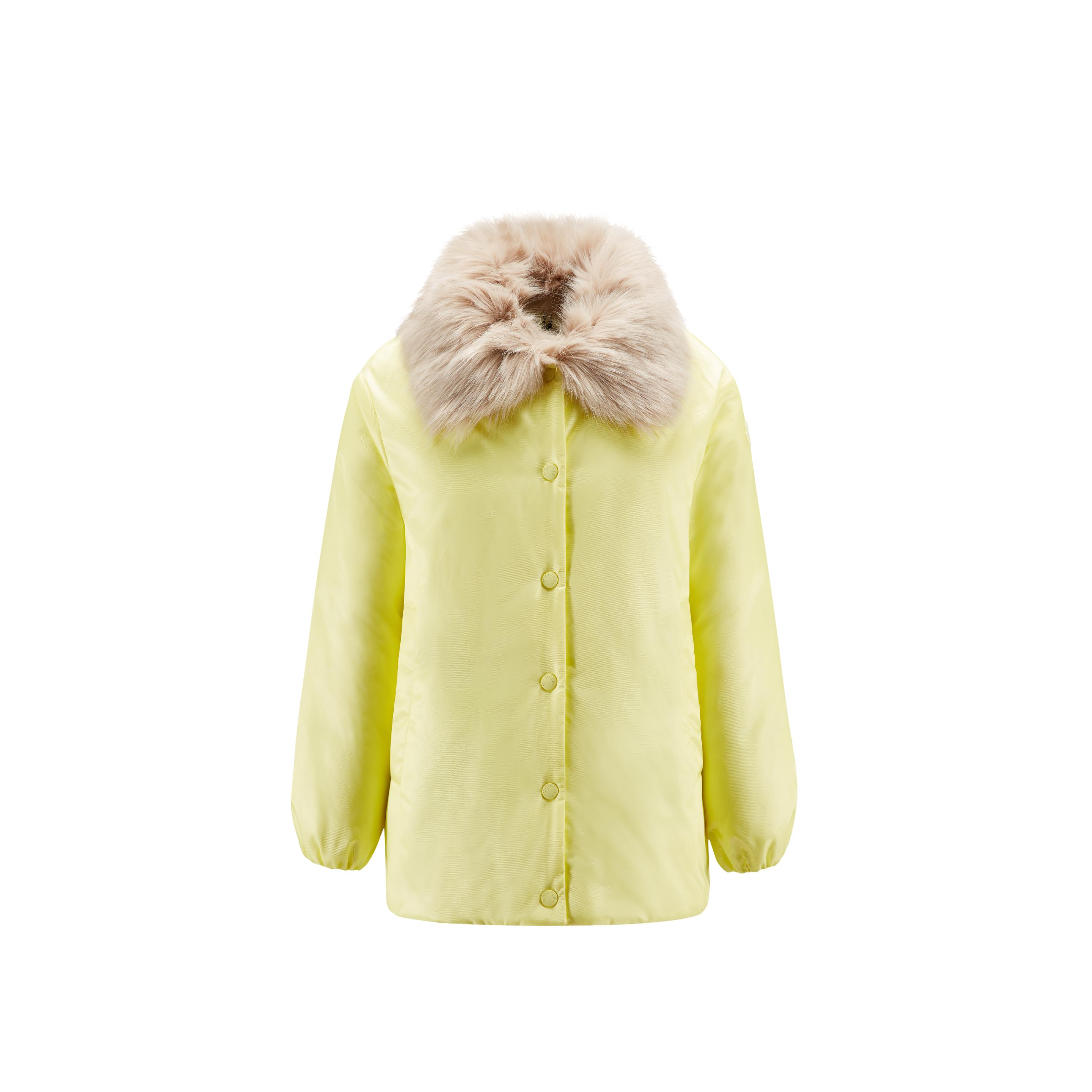 Moncler Aires Short Down Jacket in Yellow | Lyst