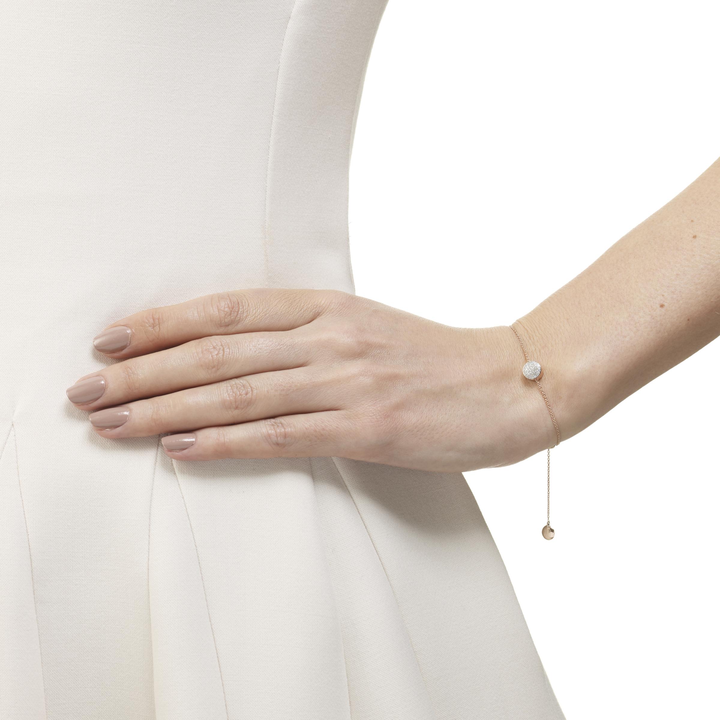 Monica Vinader Fiji Button Bracelet in Pink | Lyst