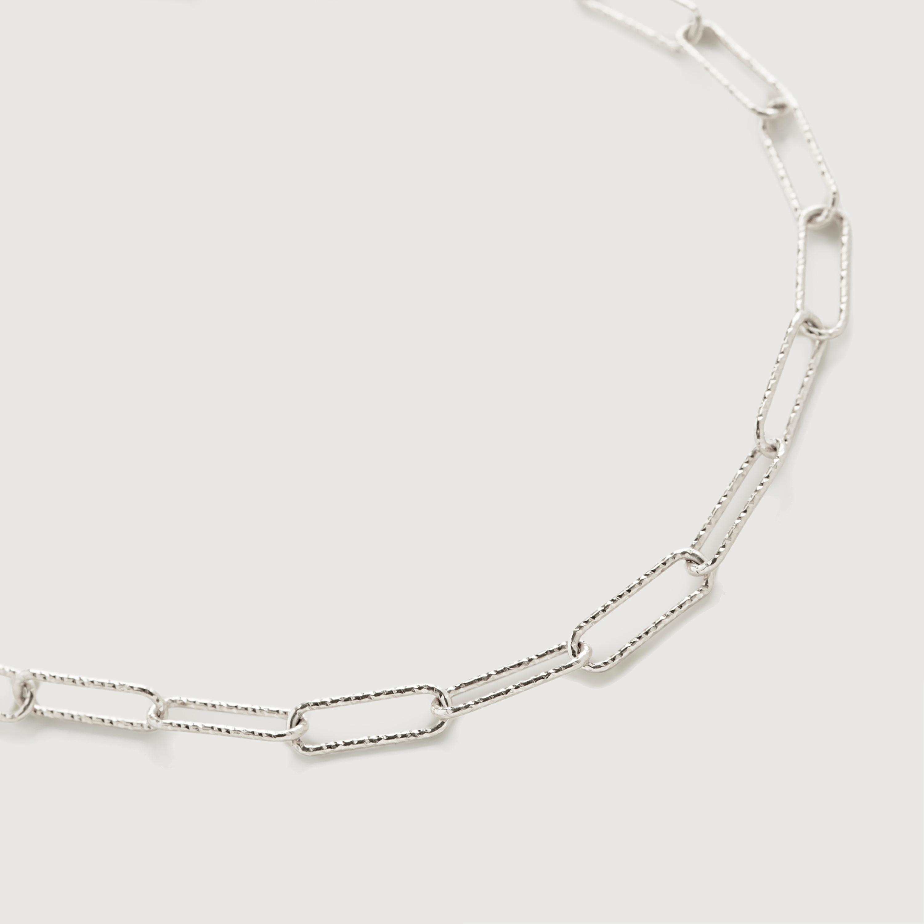 Monica Vinader Alta Textured Chain Necklace Adjustable 61cm/24 