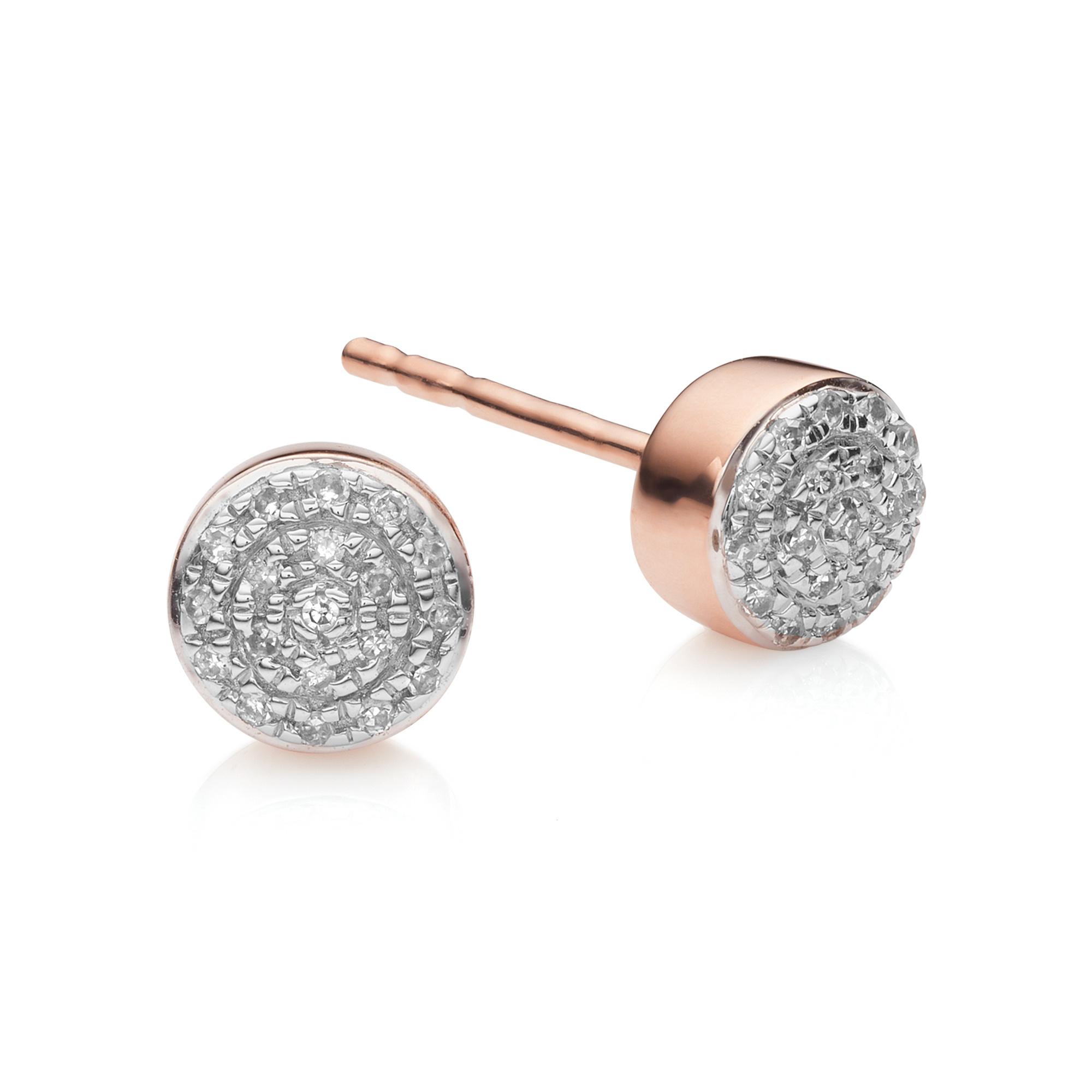 Monica Vinader Fiji Mini Button Stud Earrings | Lyst
