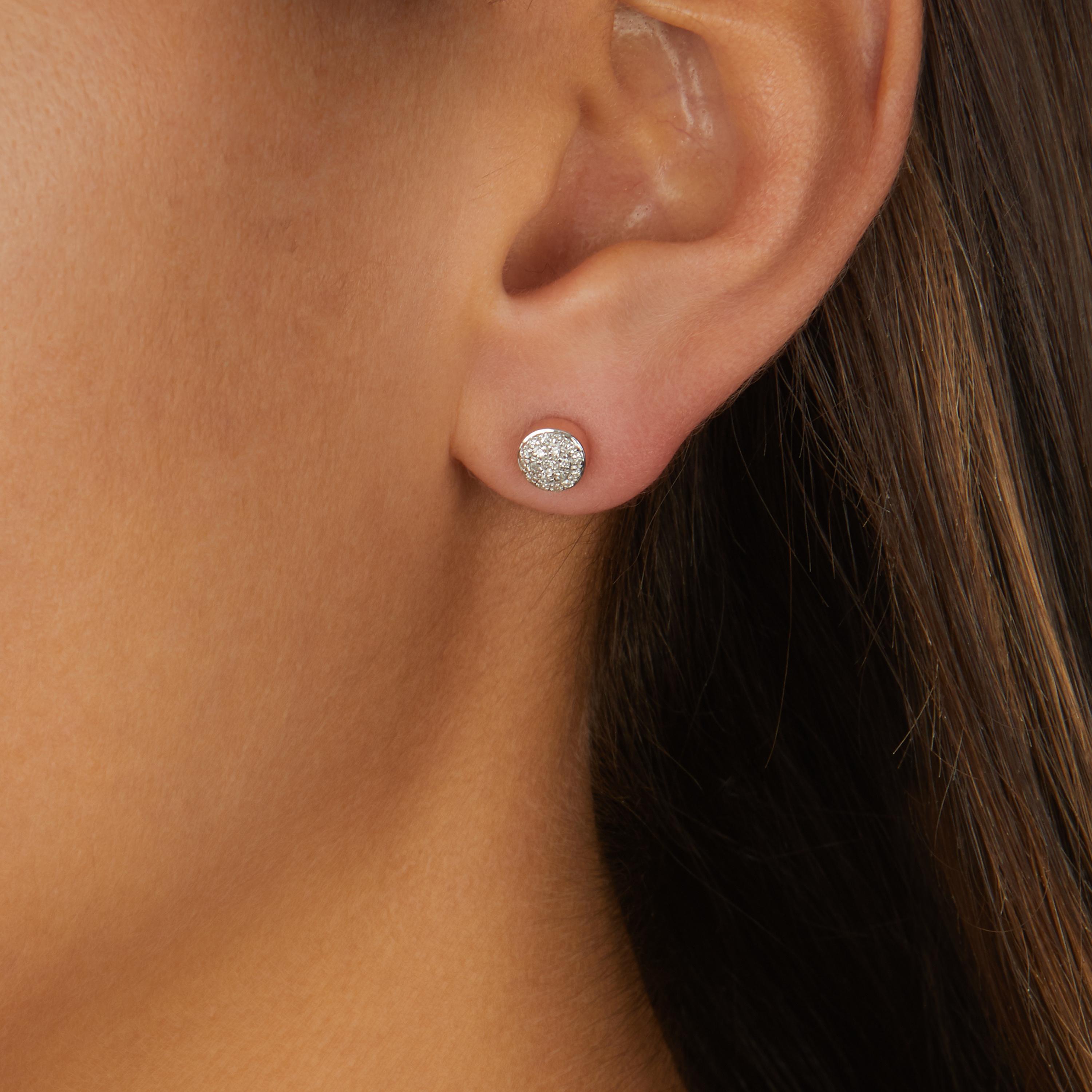 Monica Vinader Fiji Mini Button Stud Earrings | Lyst