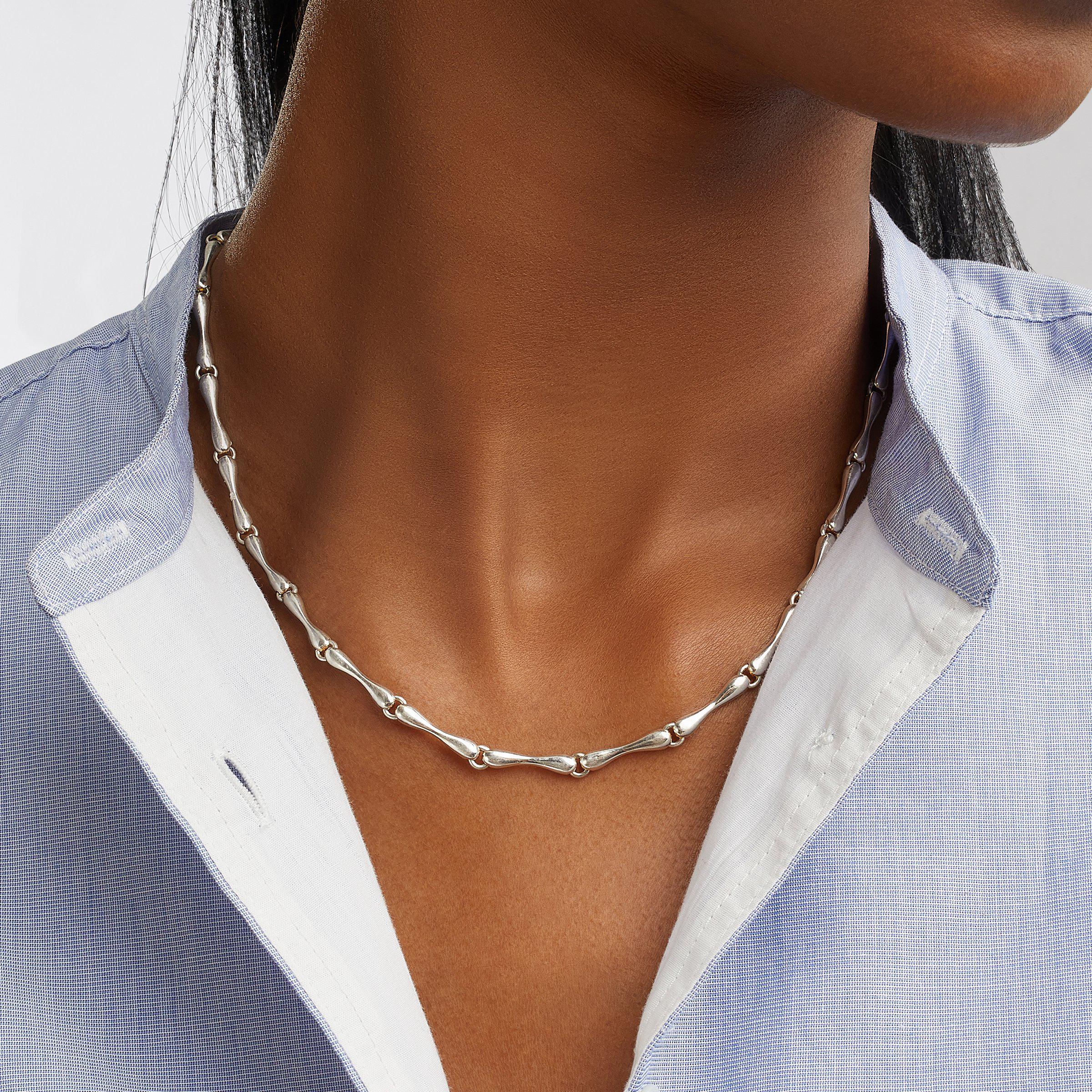 Monica Vinader Nura Reef Necklace in Silver (Metallic) - Lyst