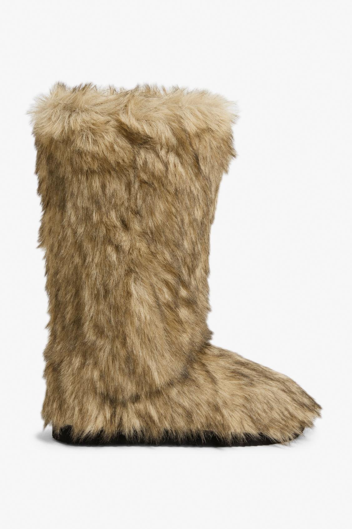 Faux fur boots cheap top