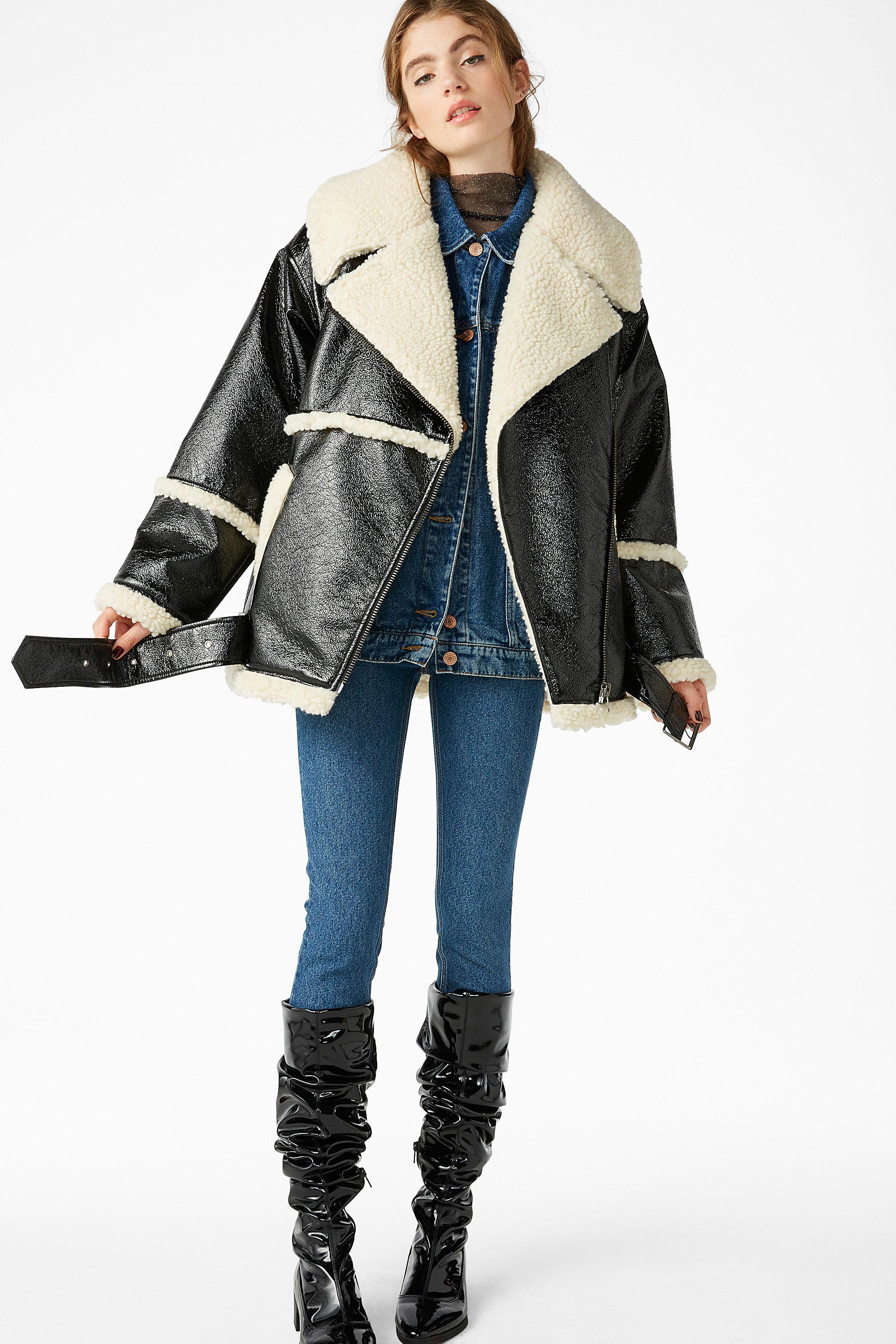 monki aviator coat