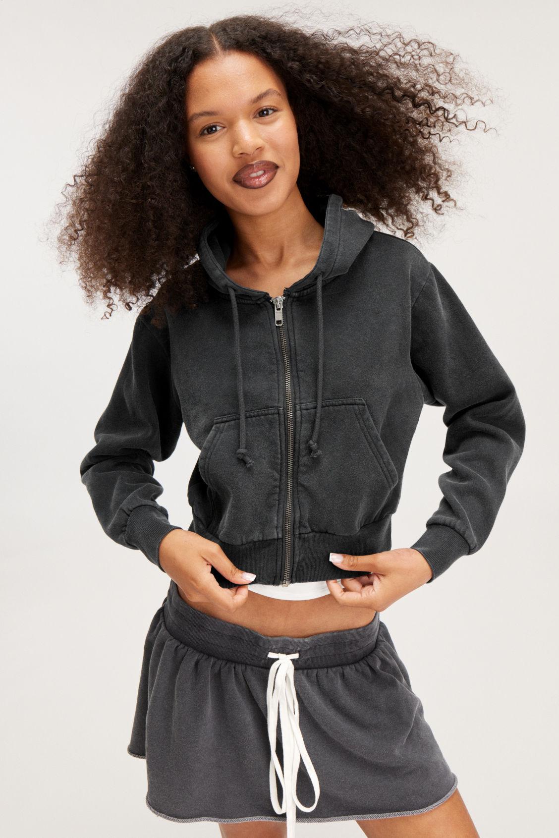 Monki cropped hoodie best sale