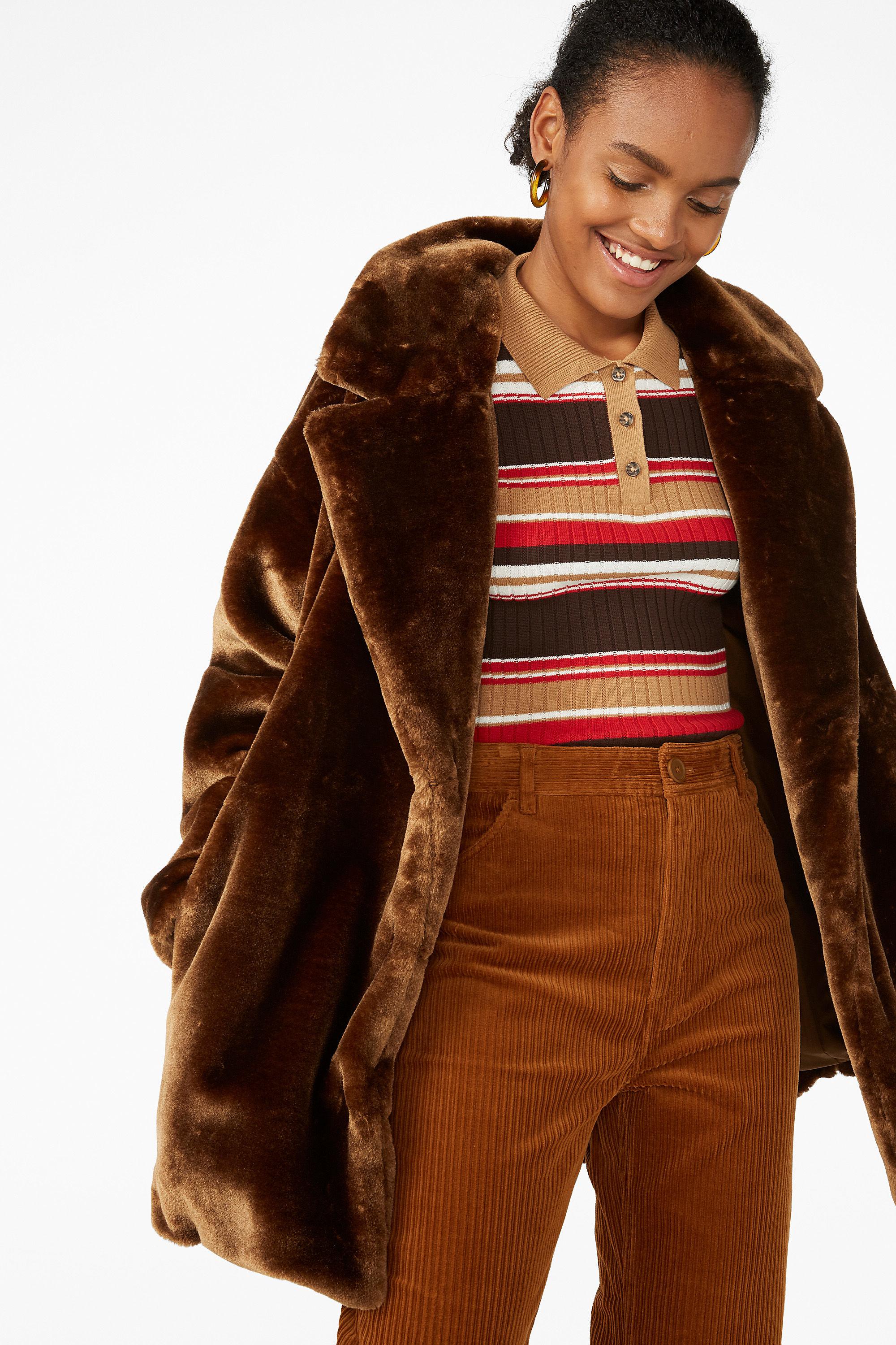 monki super soft fluffy coat