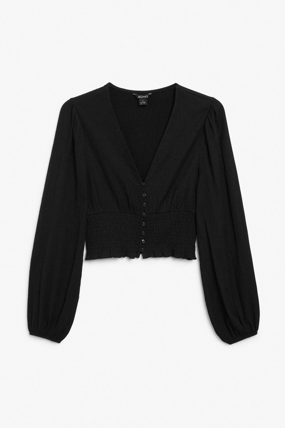 Shirred waist blouse monki Clearance