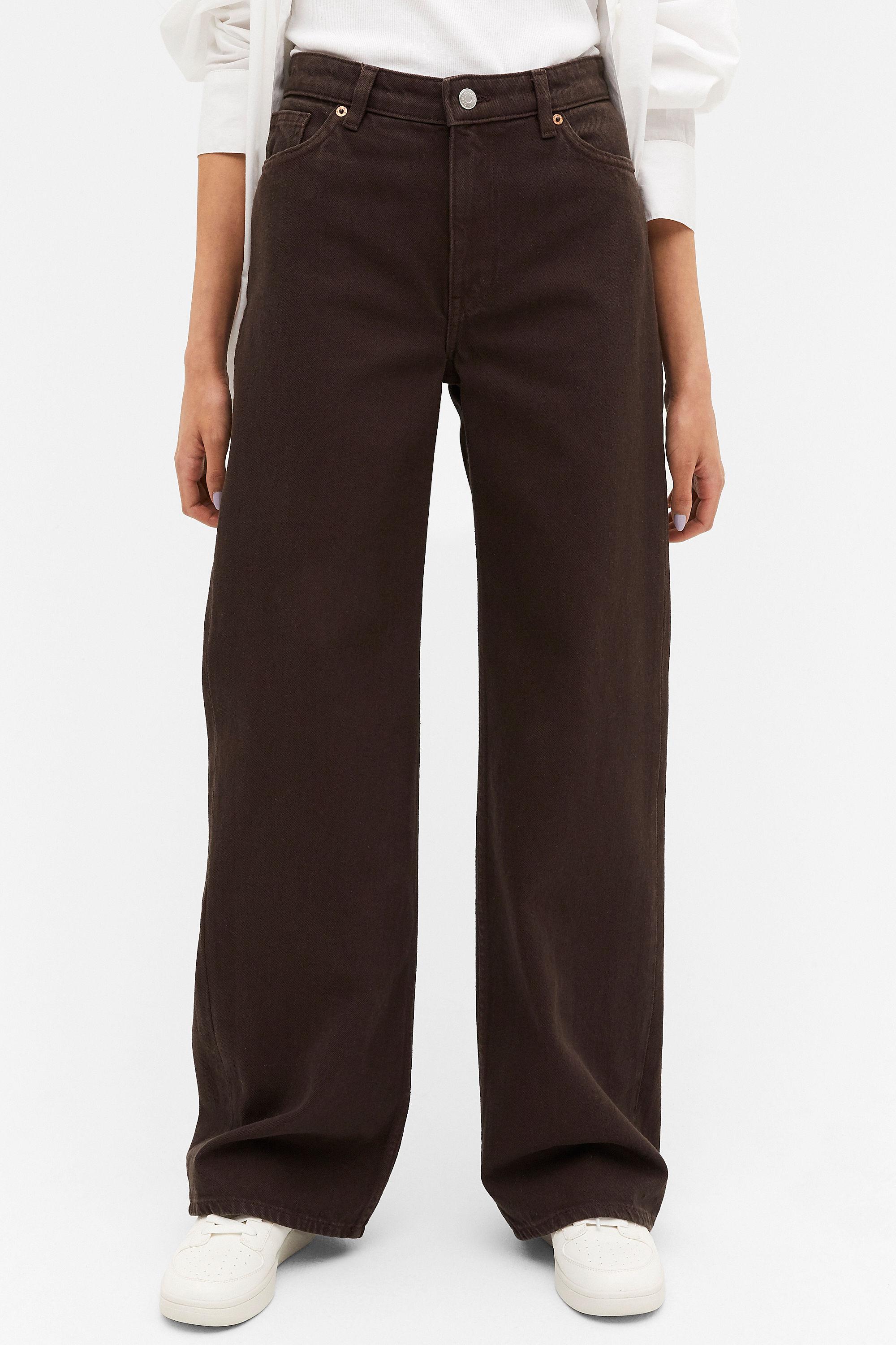 Monki Denim Yoko Dark Brown Jeans 