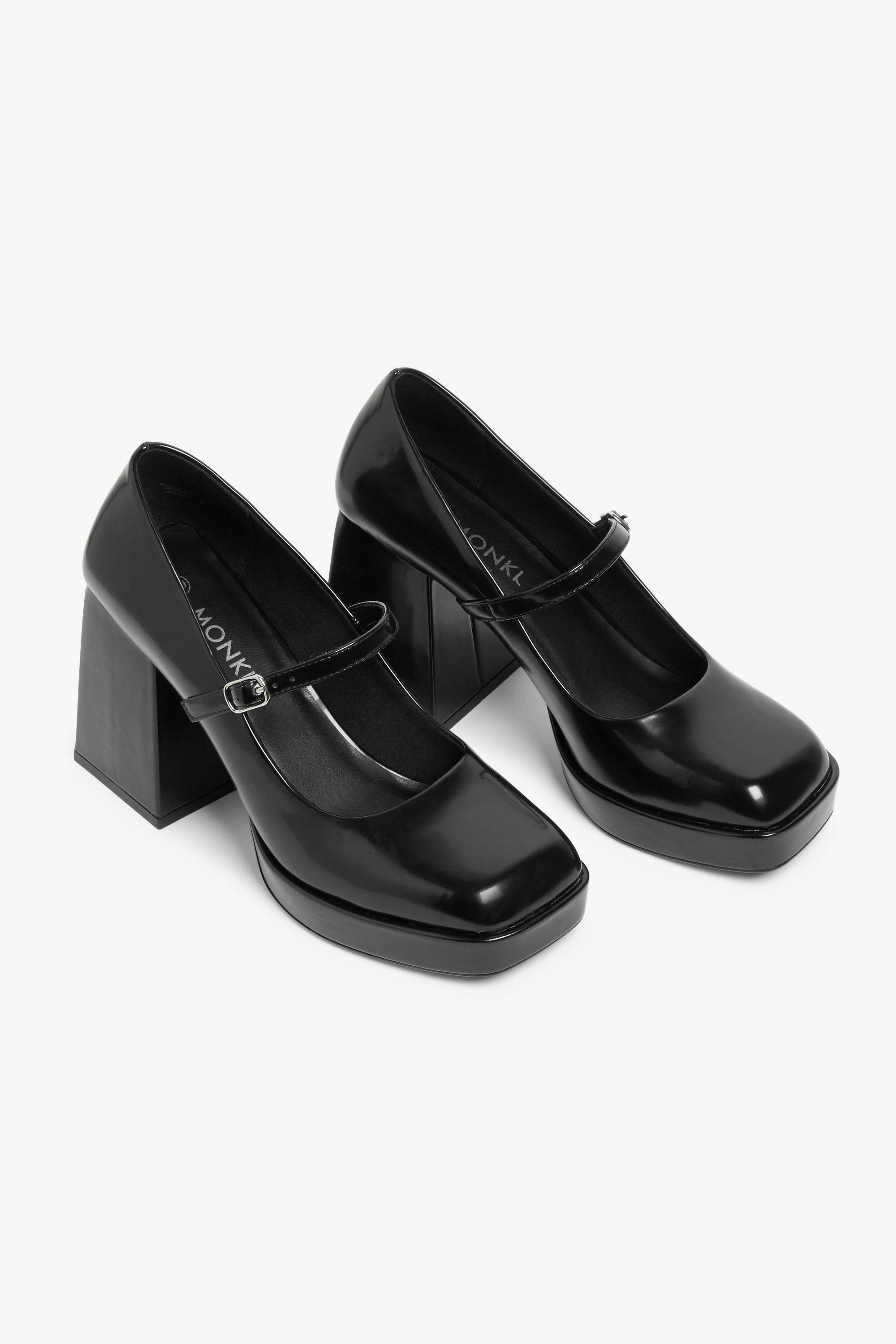 Monki Black Mary Jane Platform Heels | Lyst Australia
