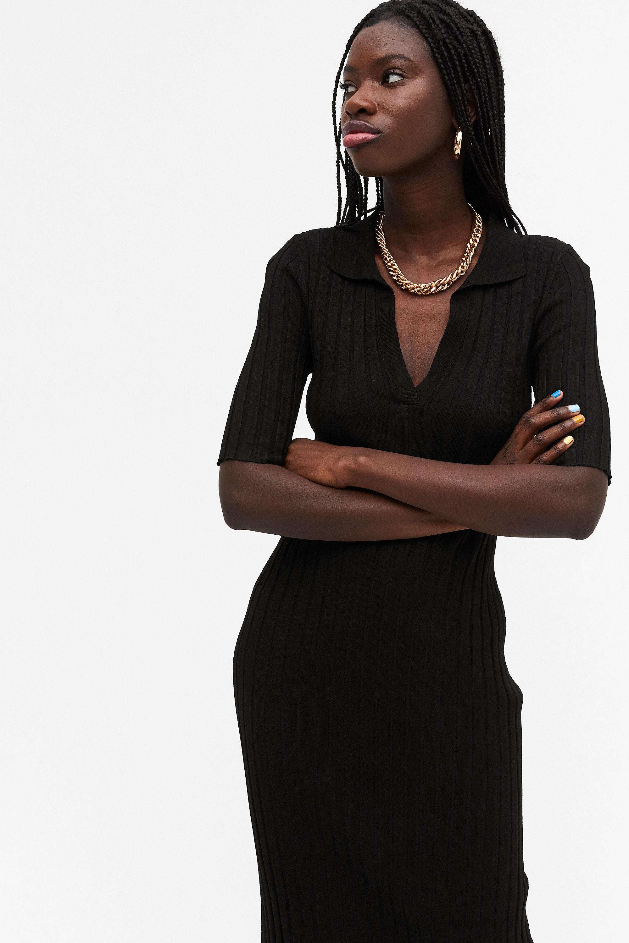 Monki ribbed midi dress Clearance