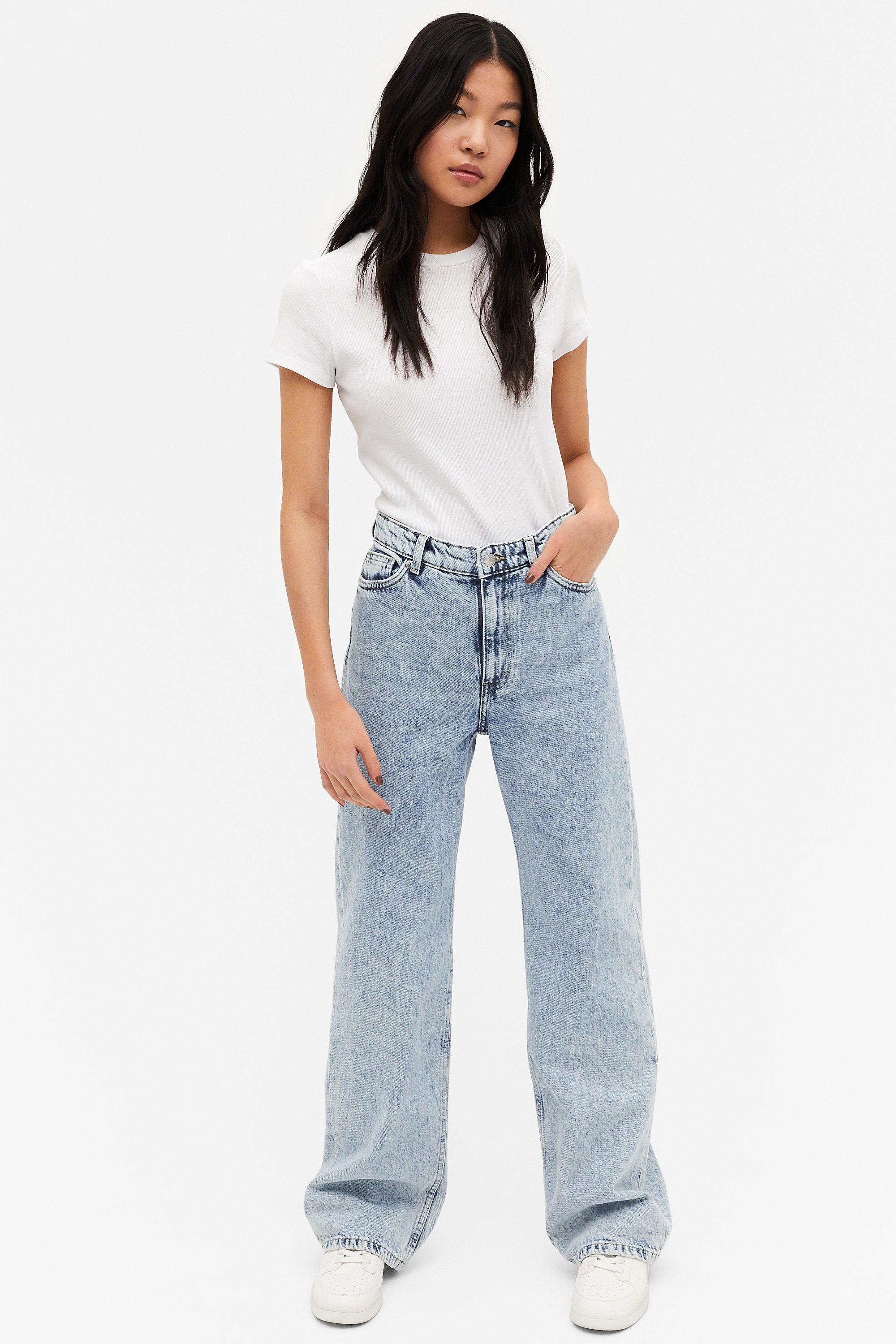 Monki Denim Yoko Jeans Light Blue | Lyst Canada