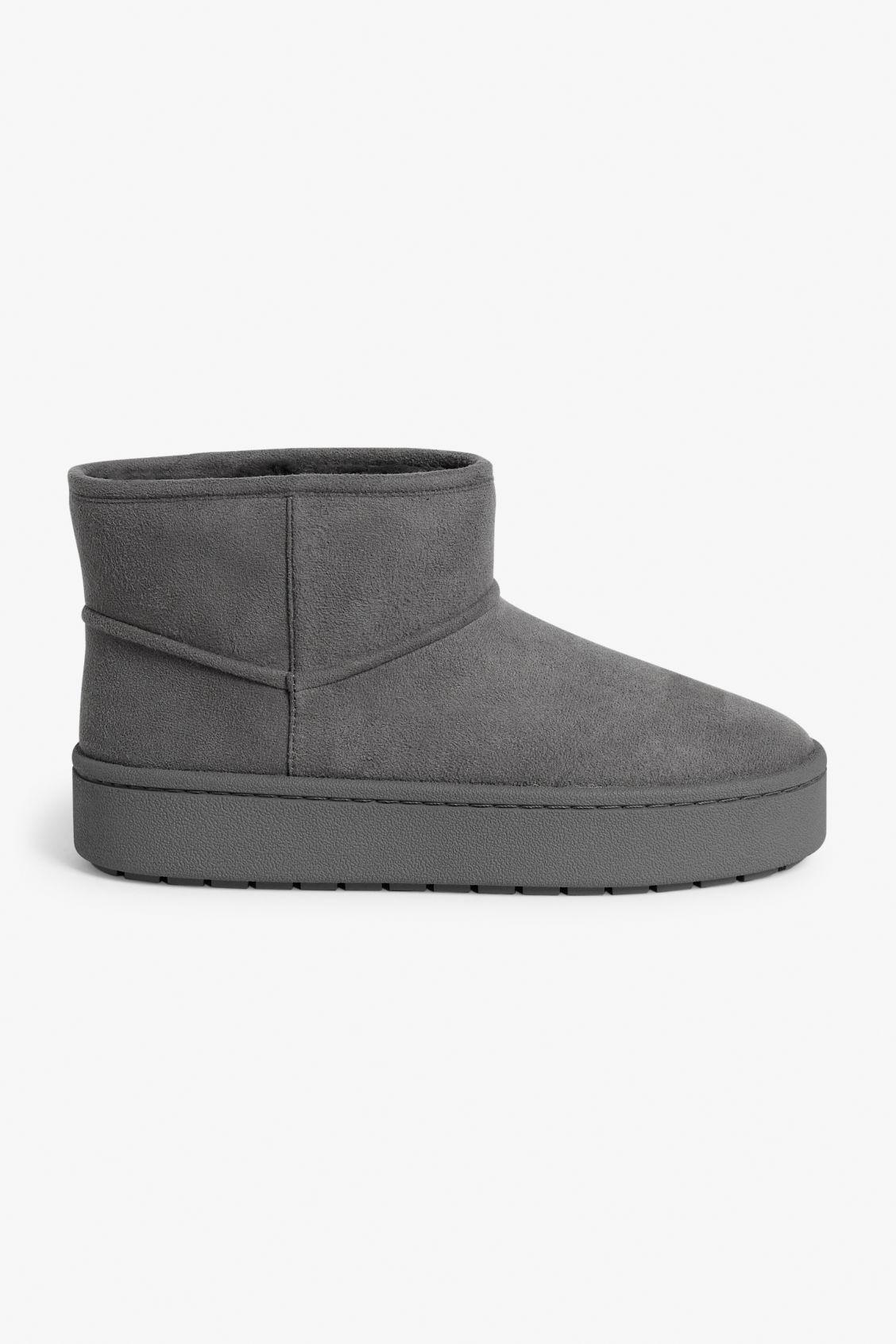 Faux suede slipper boots shop