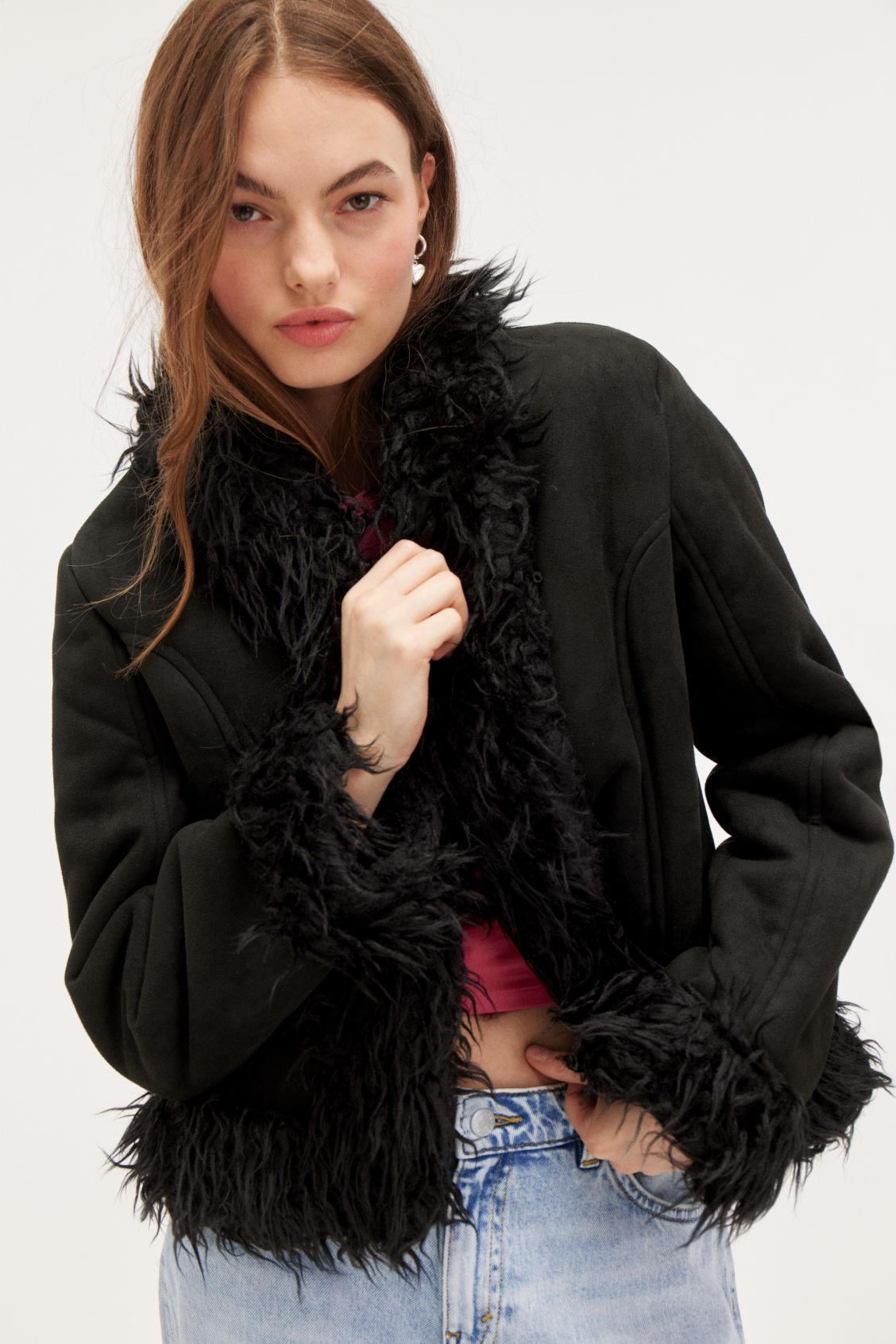 Monki shearling coat 2025