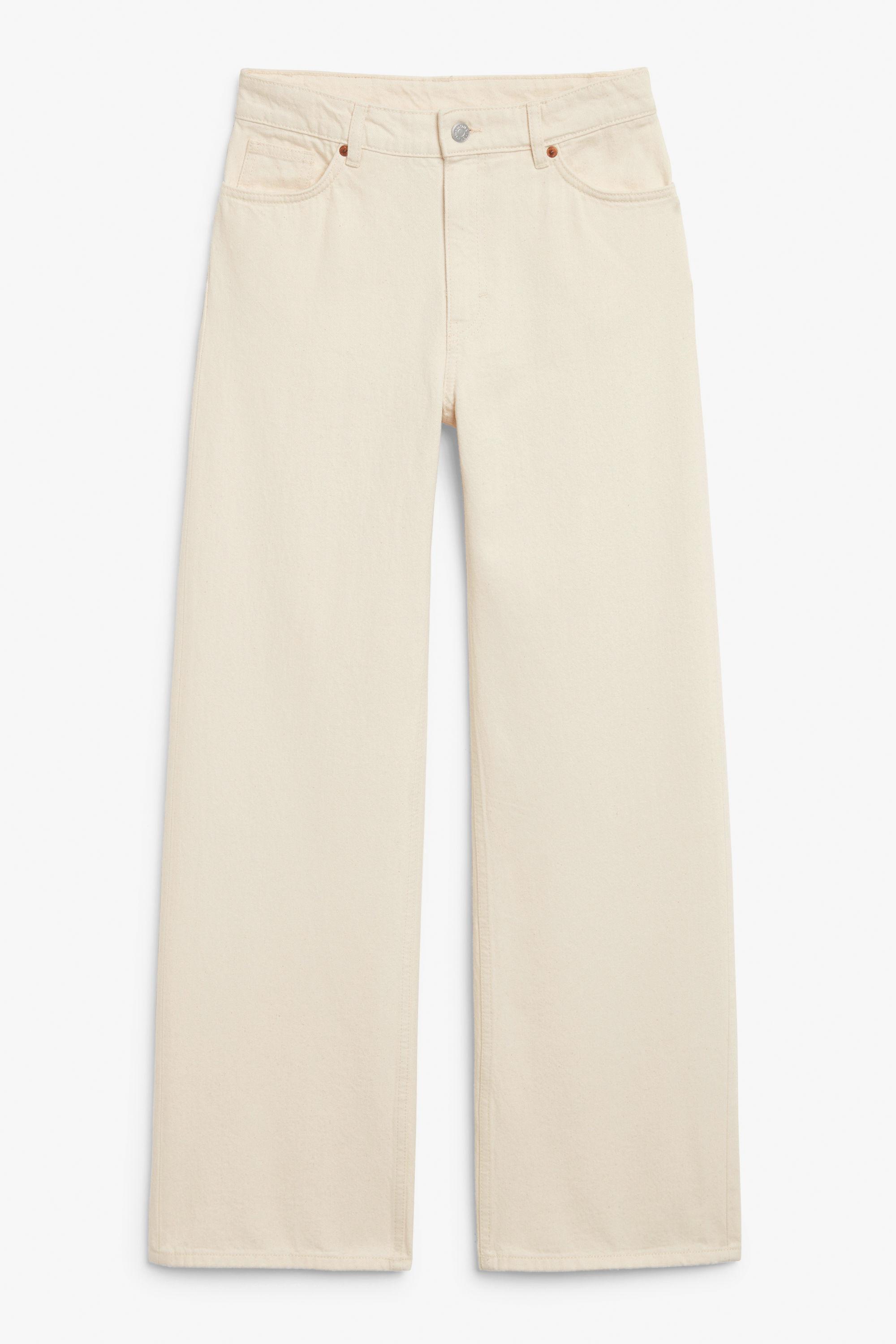 Monki Denim Yoko Off-white Jeans | Lyst Canada