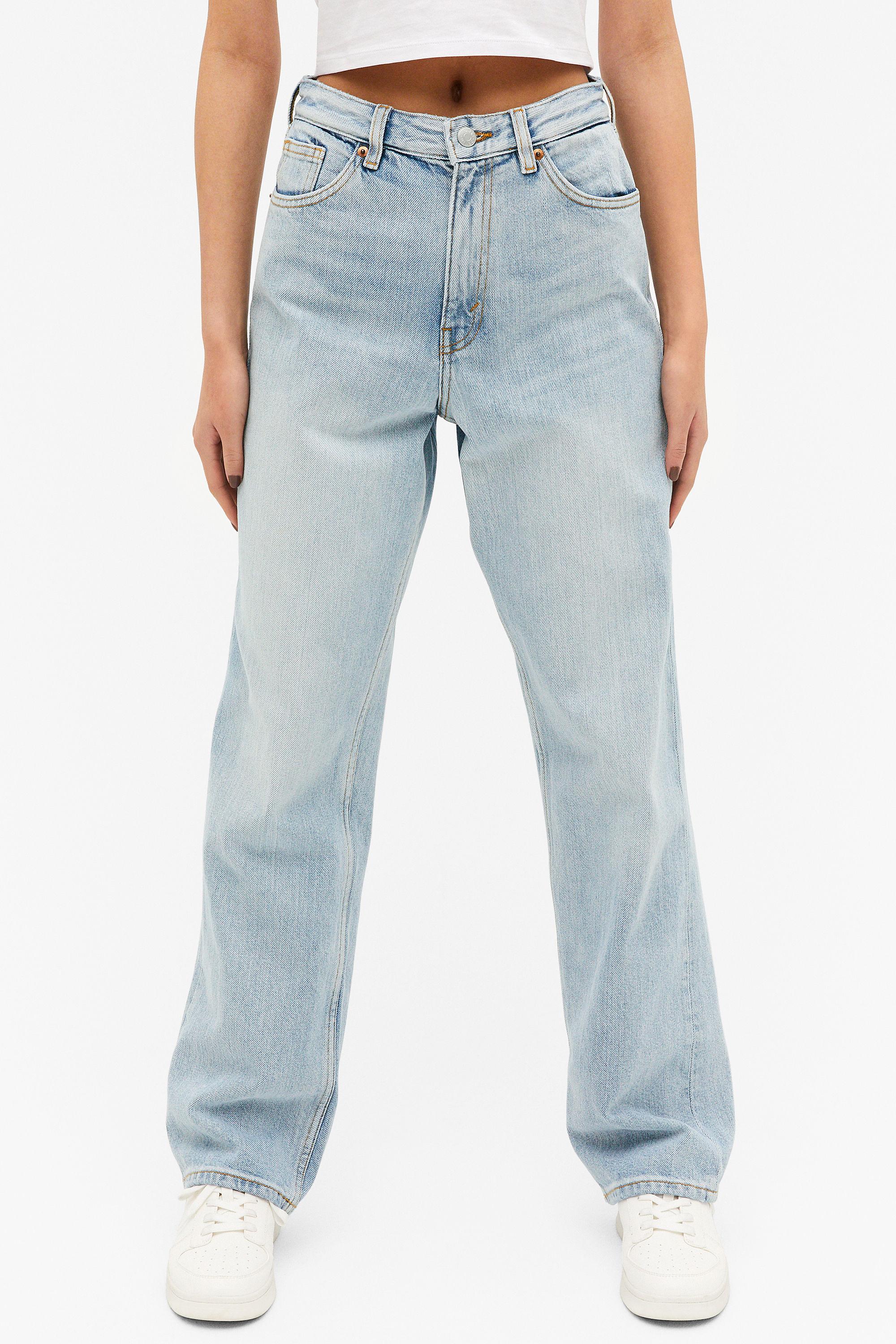 Monki Denim Taiki Straight Leg Light Blue Jeans | Lyst Canada