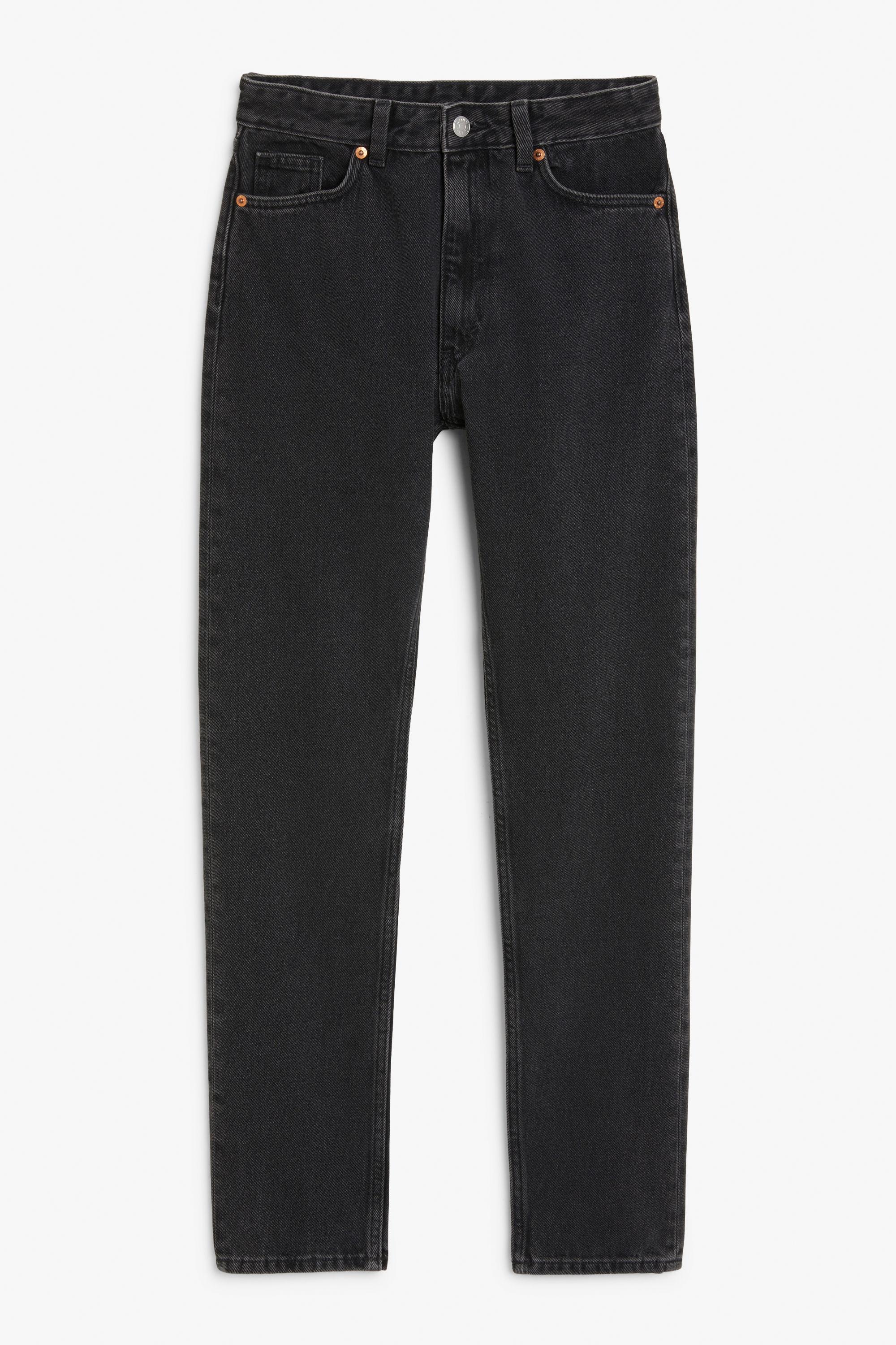 Monki Kimomo Tall High Waist Slim Black Jeans | Lyst Canada
