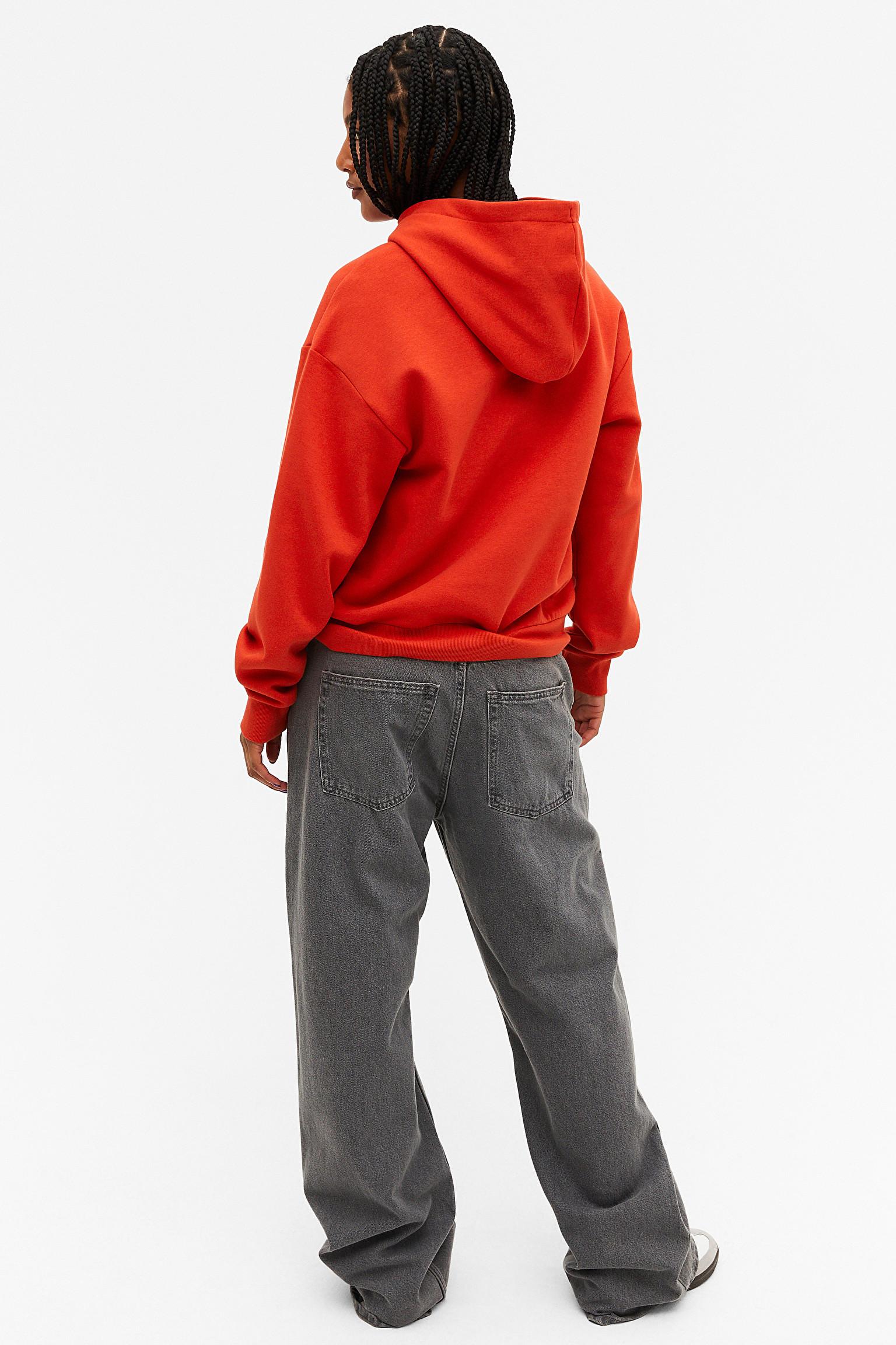 Monki Soft Drawstring Hoodie in Red | Lyst Canada