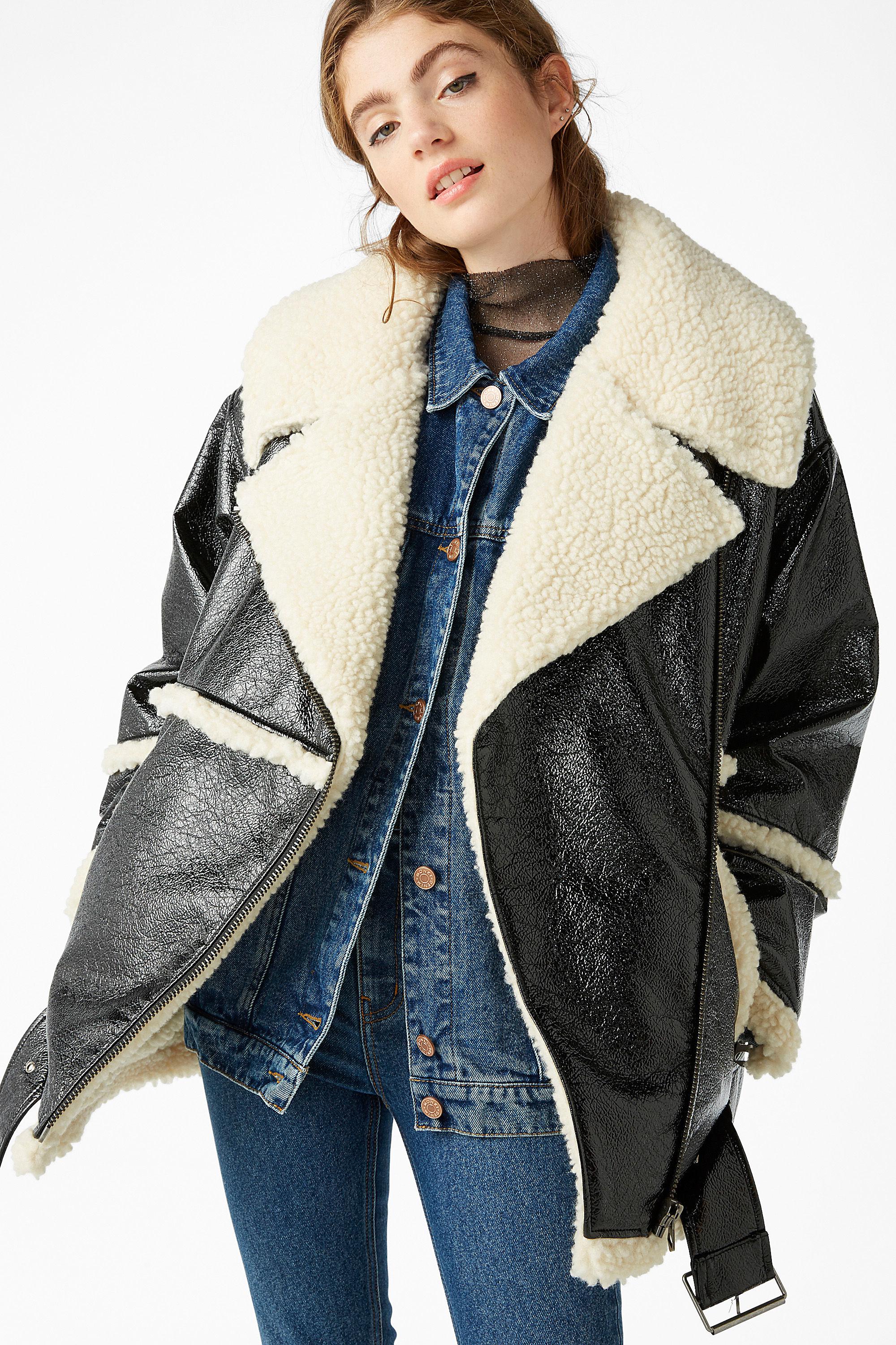 monki shearling jacket