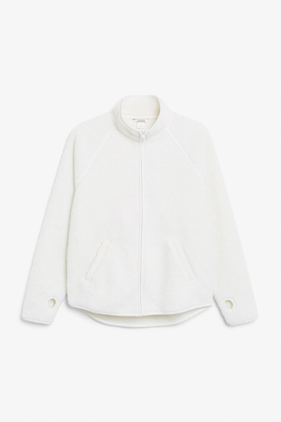 monki zip teddy sweater