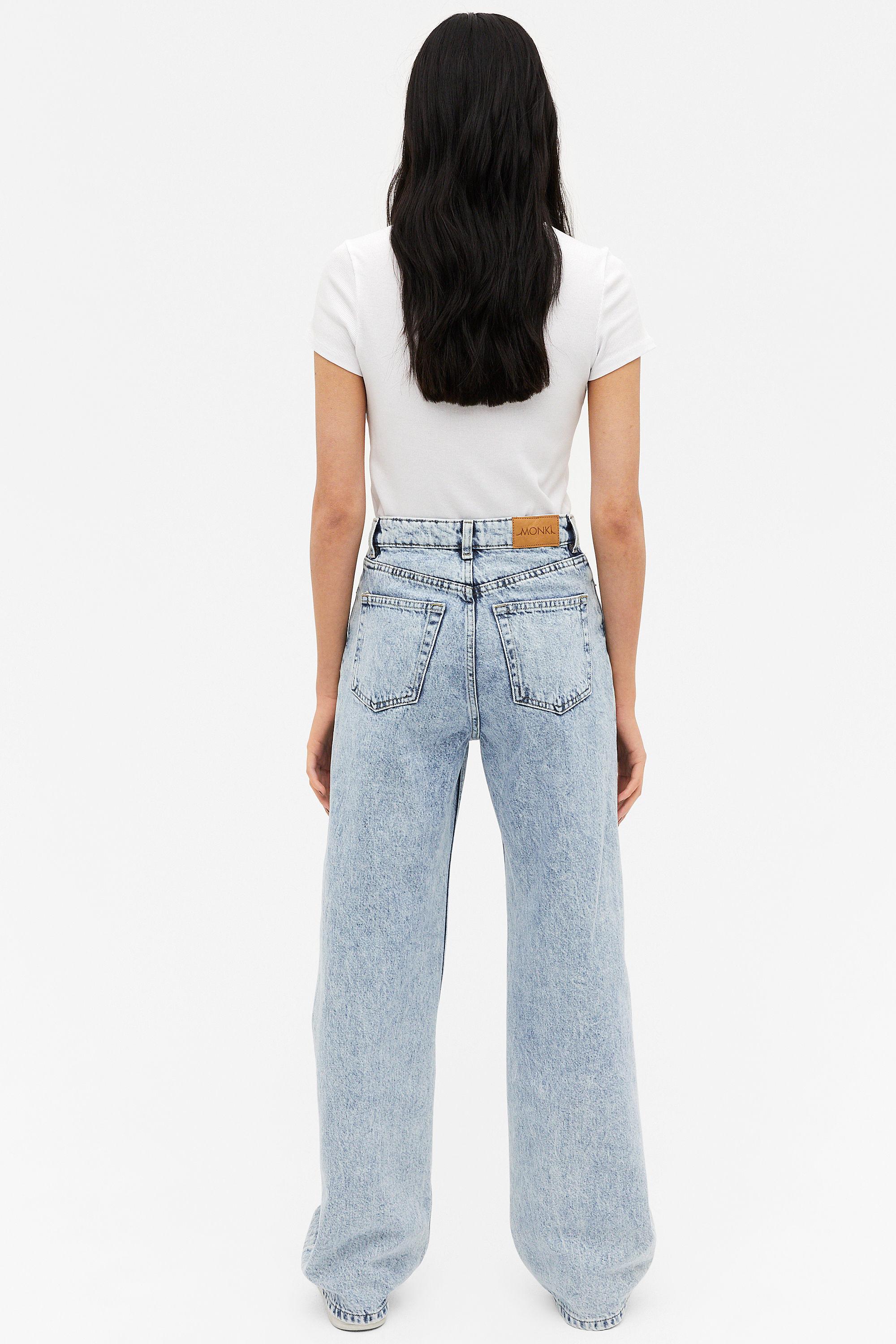 Monki Denim Yoko Jeans Light Blue | Lyst Canada