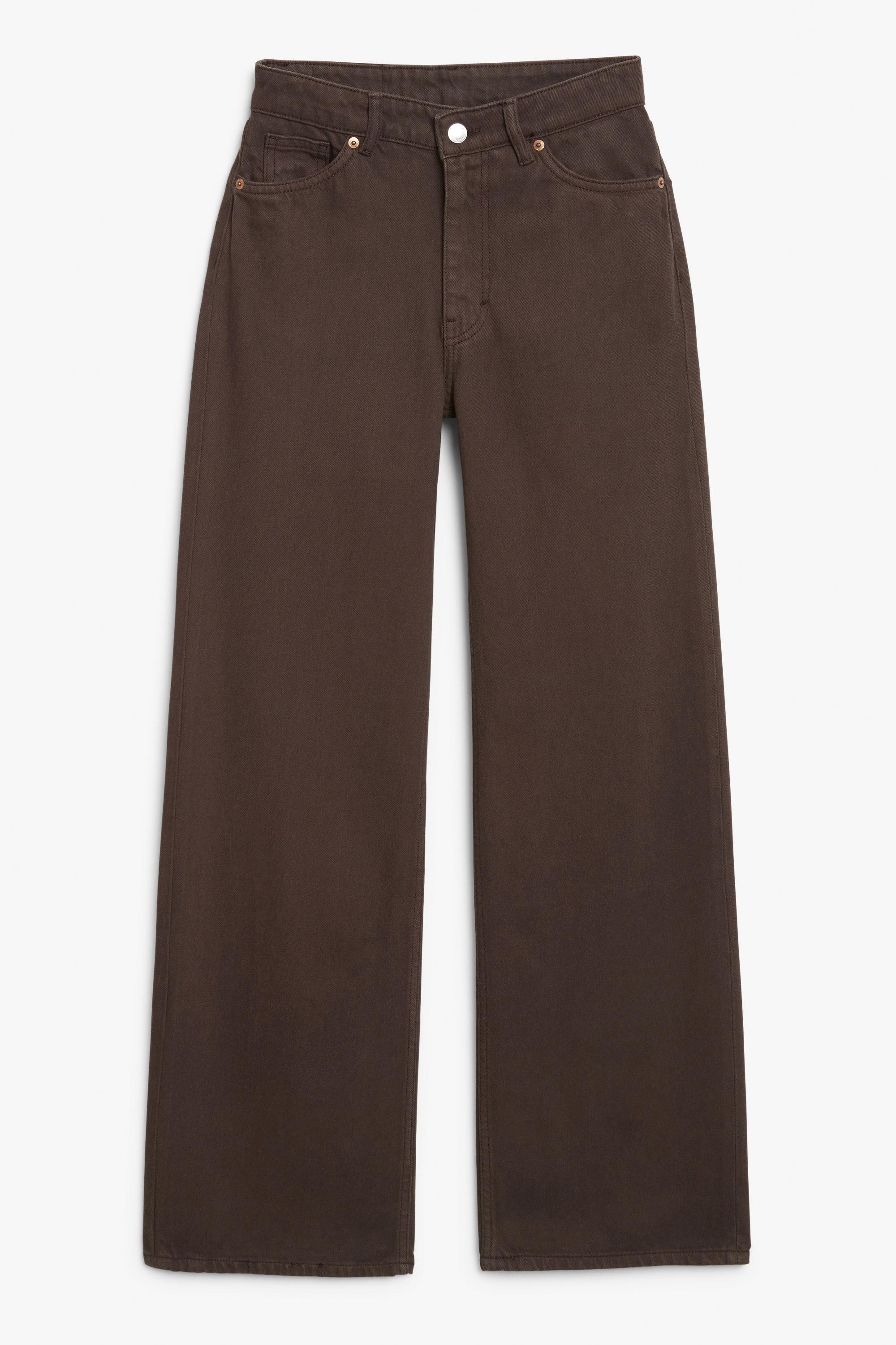 Monki Denim Yoko Dark Brown Jeans | Lyst Canada