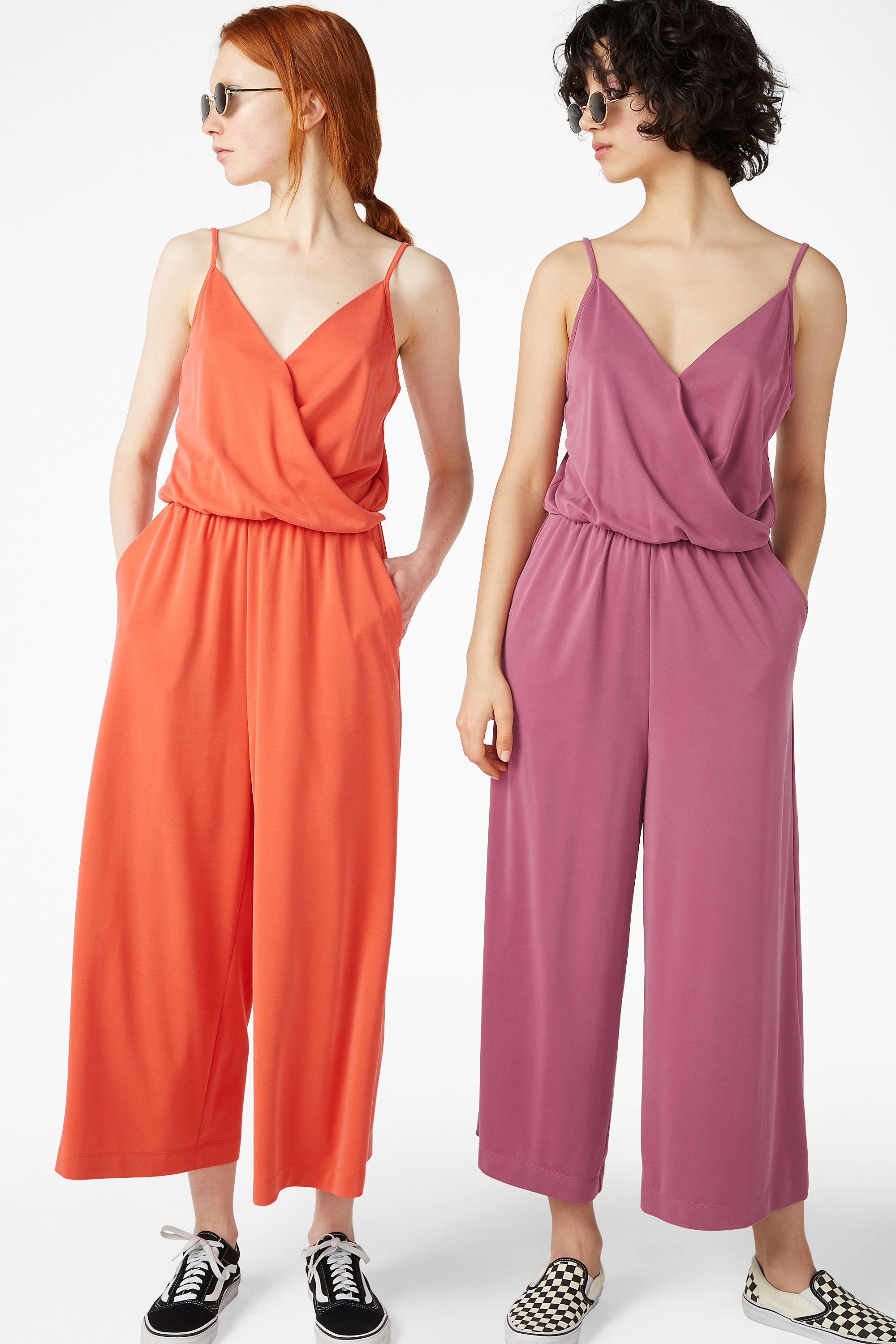 monki super soft wrap jumpsuit