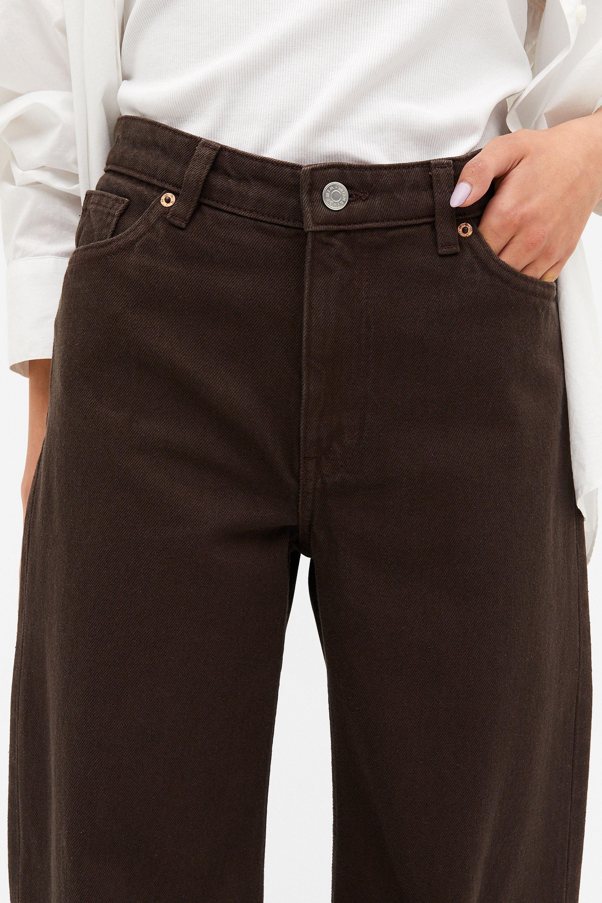 Monki Denim Yoko Dark Brown Jeans | Lyst Canada