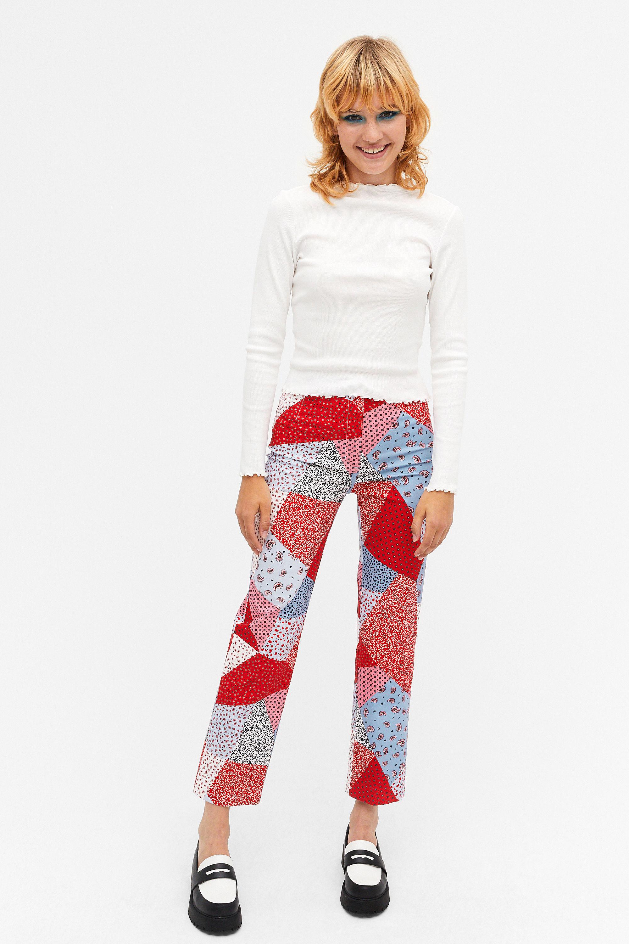 Monki Cotton High Waist Straight Leg 