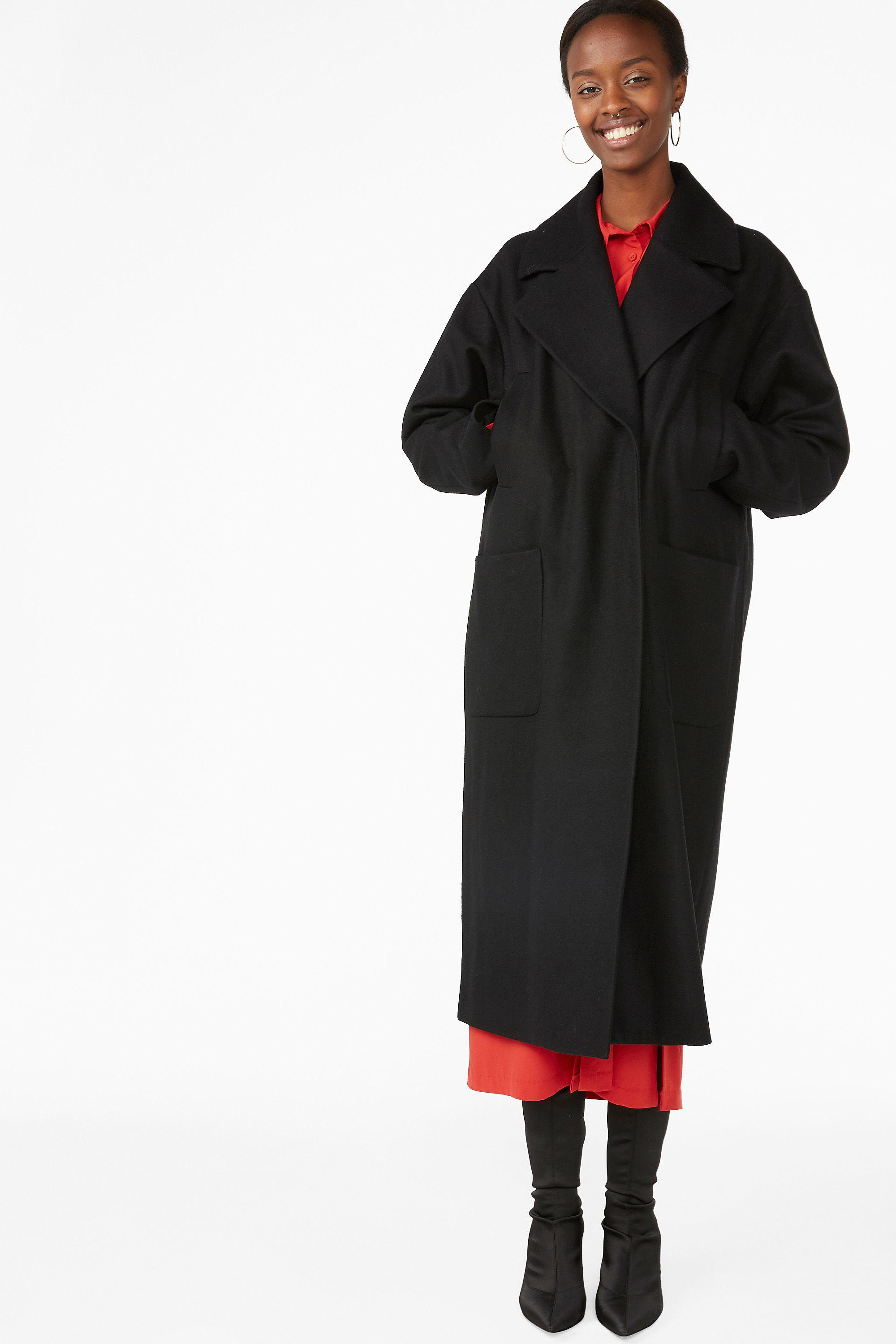 monki double breasted coat