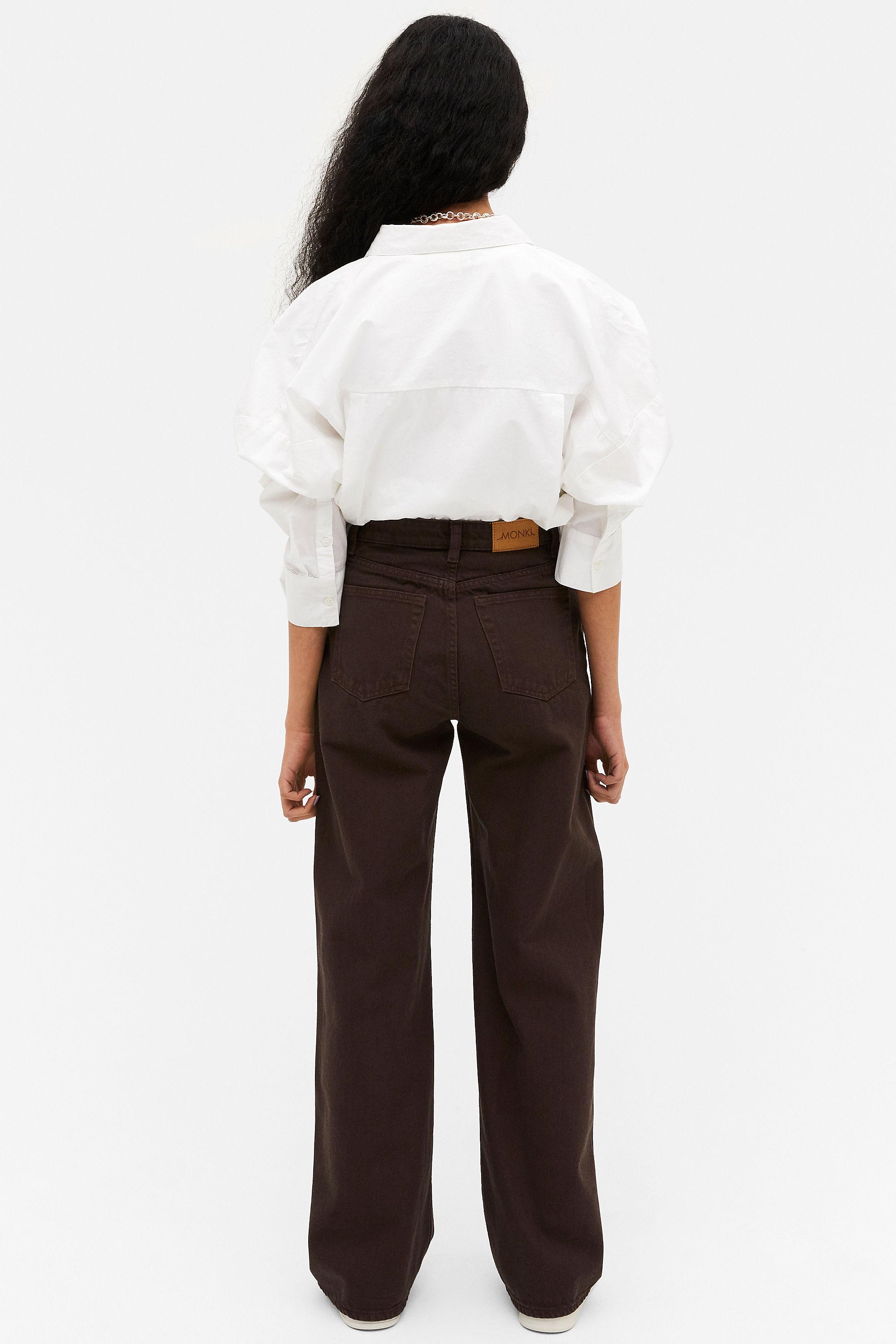 Monki Denim Yoko Dark Brown Jeans | Lyst Canada