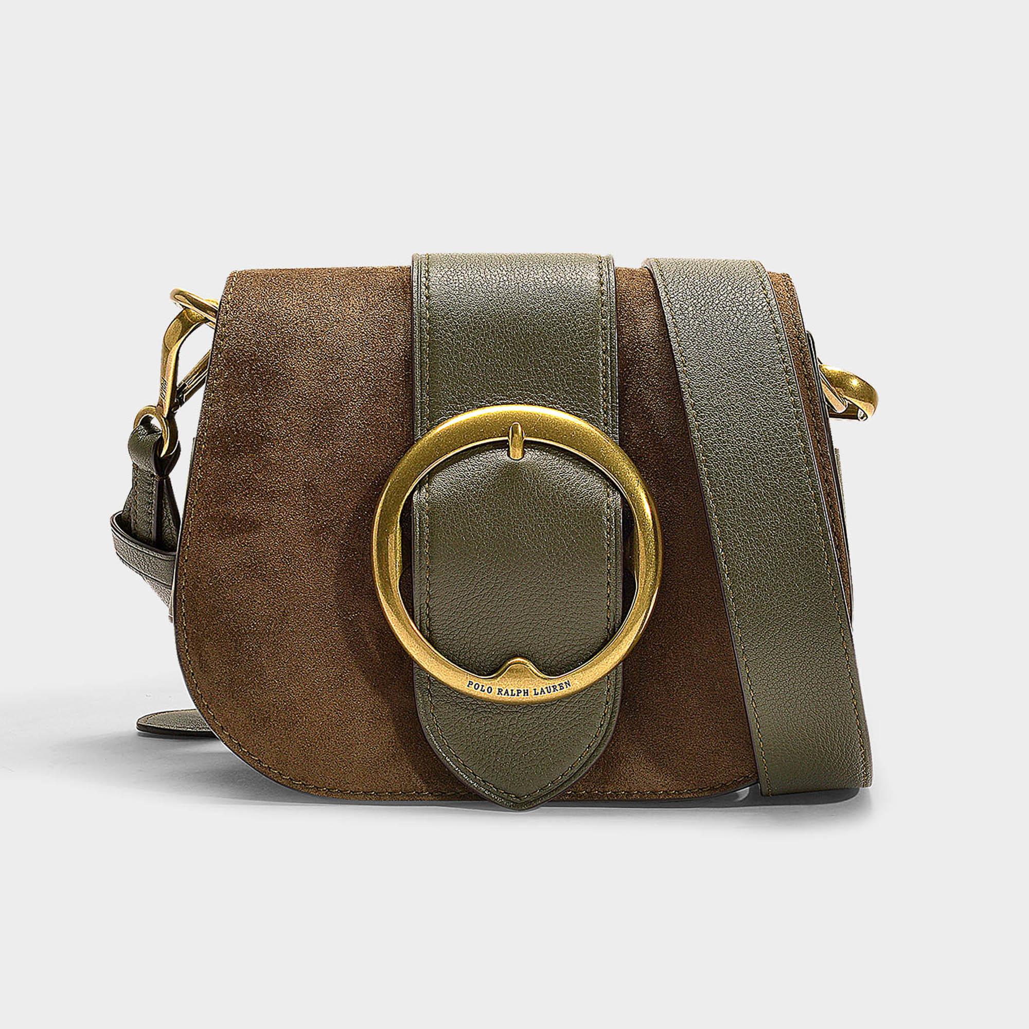 Polo Ralph Lauren Belt Saddle Lennox Medium Crossbody Bag In Olive Green  Calfskin | Lyst