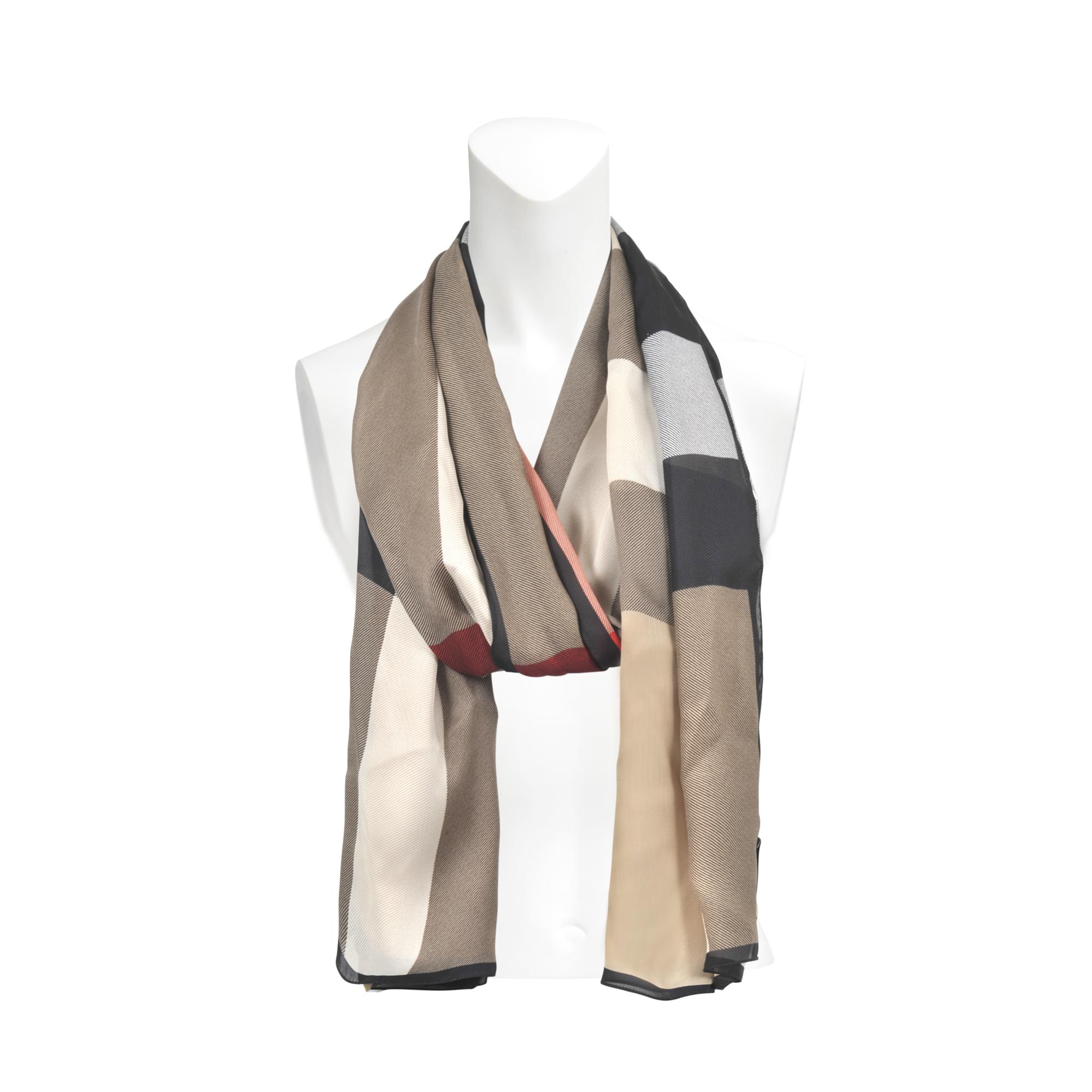Burberry Ultra Washed Mega Satin Scarf 190x70cm In Brown Lyst