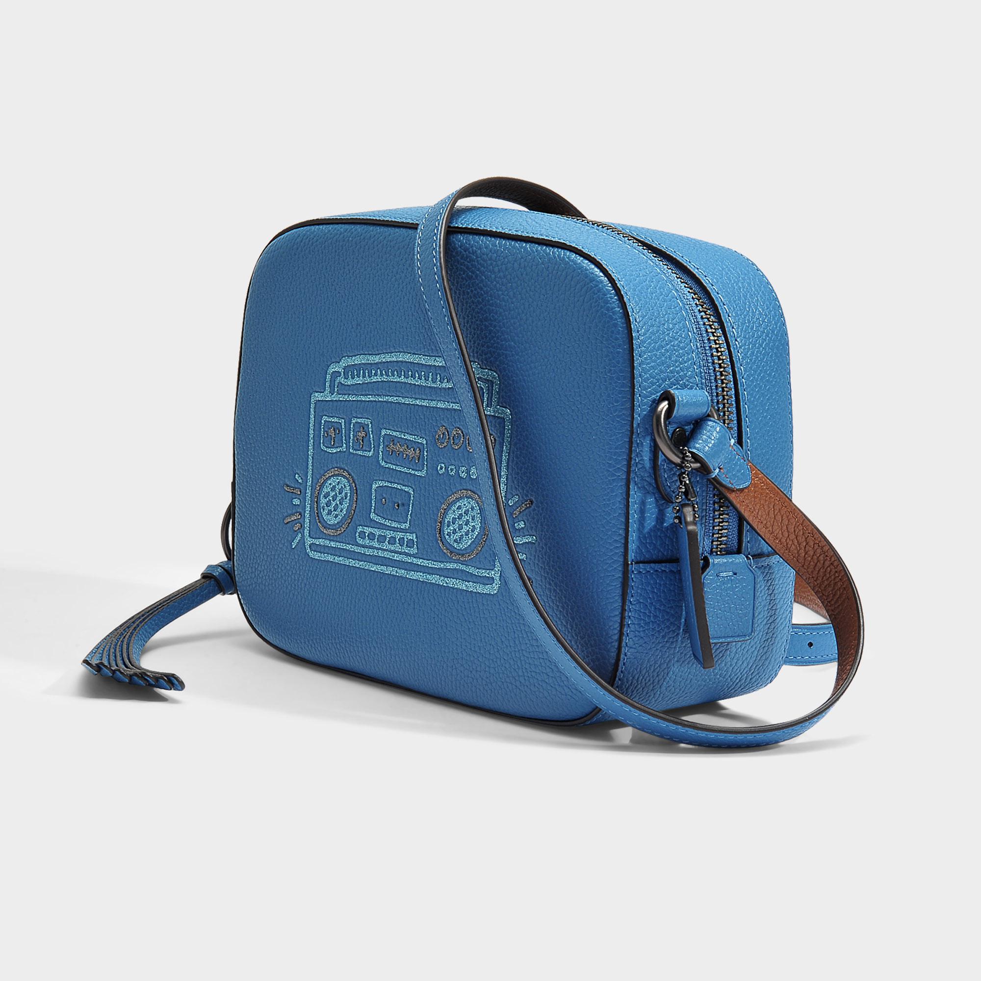 coach camera bag blue