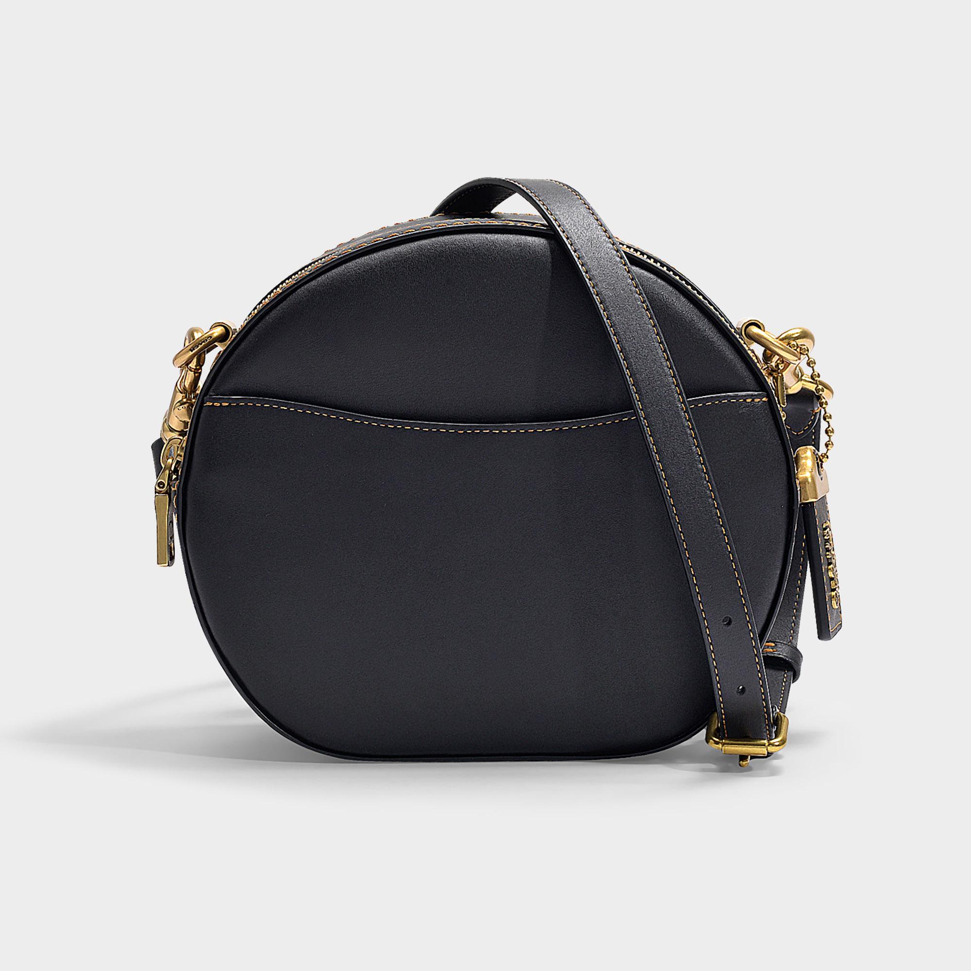 COACH Glovetanned Leather Canteen Crossbody Bag In Black Calfskin Lyst