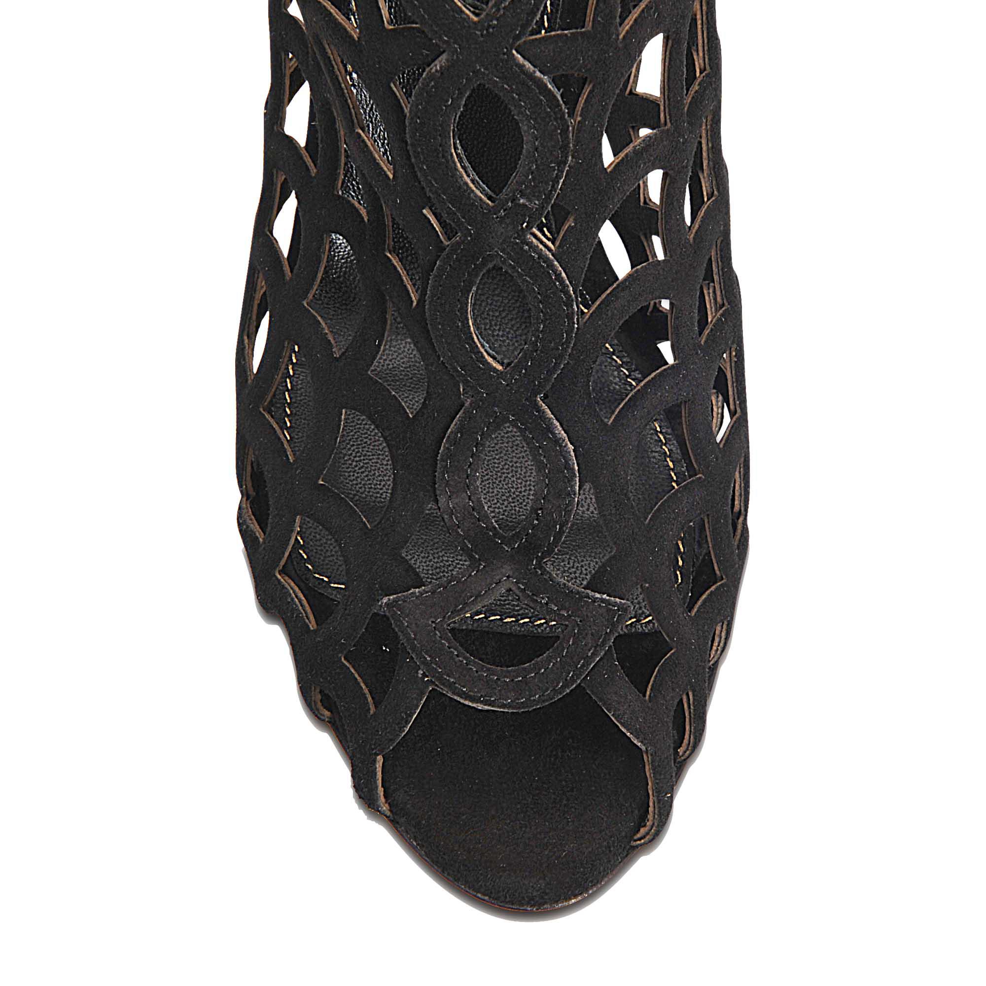 Sergio Rossi Leather Mermaid Sandal in Black | Lyst